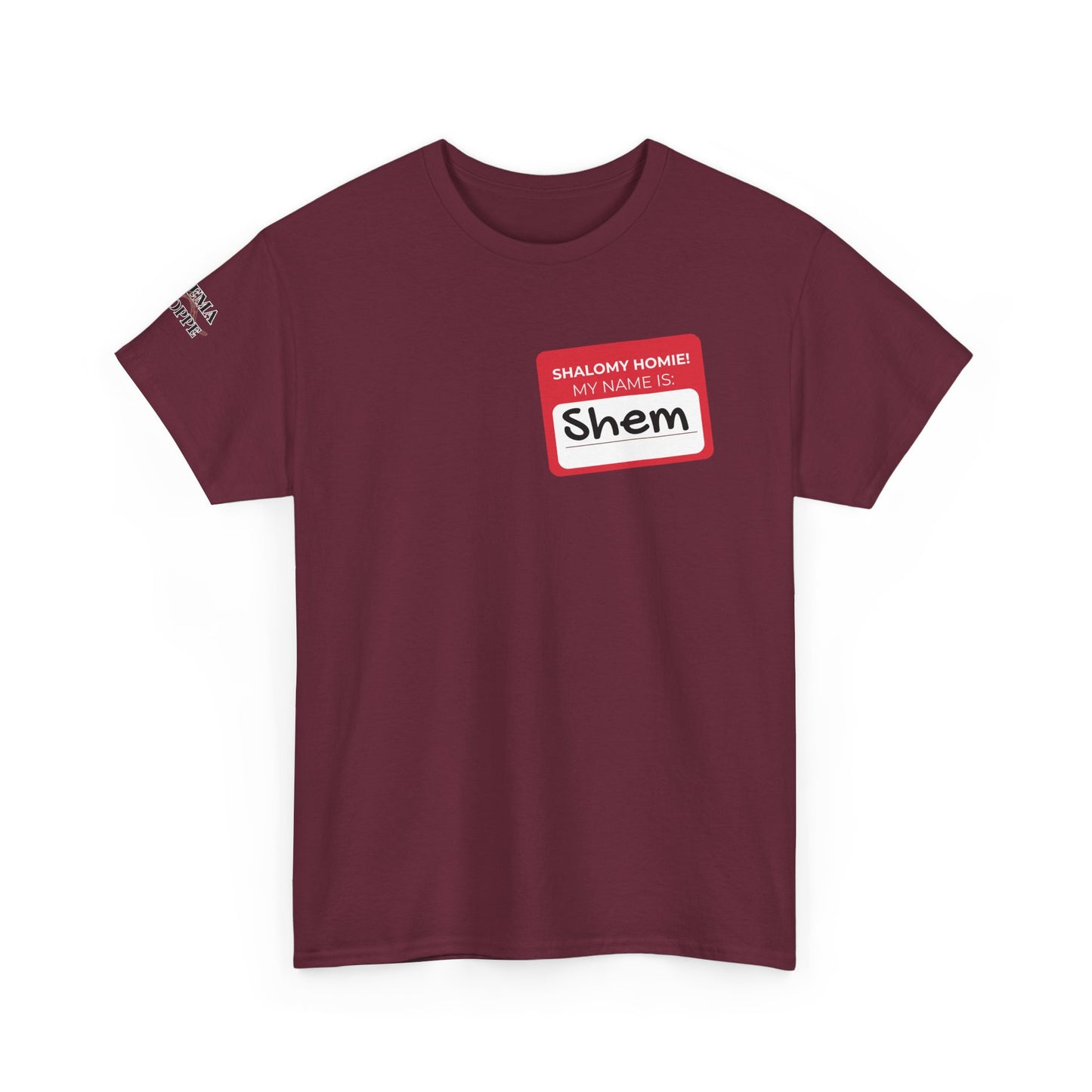 Personalizable Shalomy Homies! Name Tag Unisex Heavy Cotton Tee