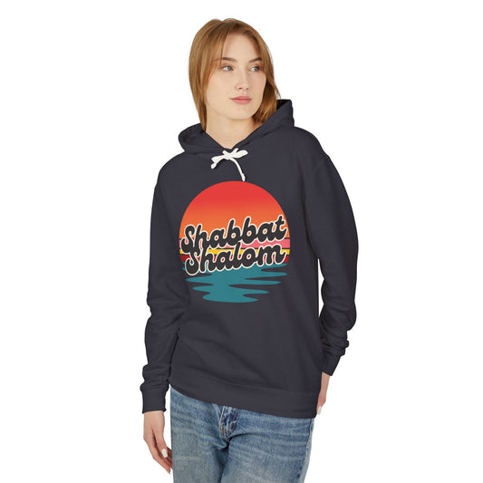 Shabbat Shalom Hoodie, Lightweight Hooded Sweatshirt, Unisex Spiritual Apparel, Torah Life, Cozy Shabbat Wear
