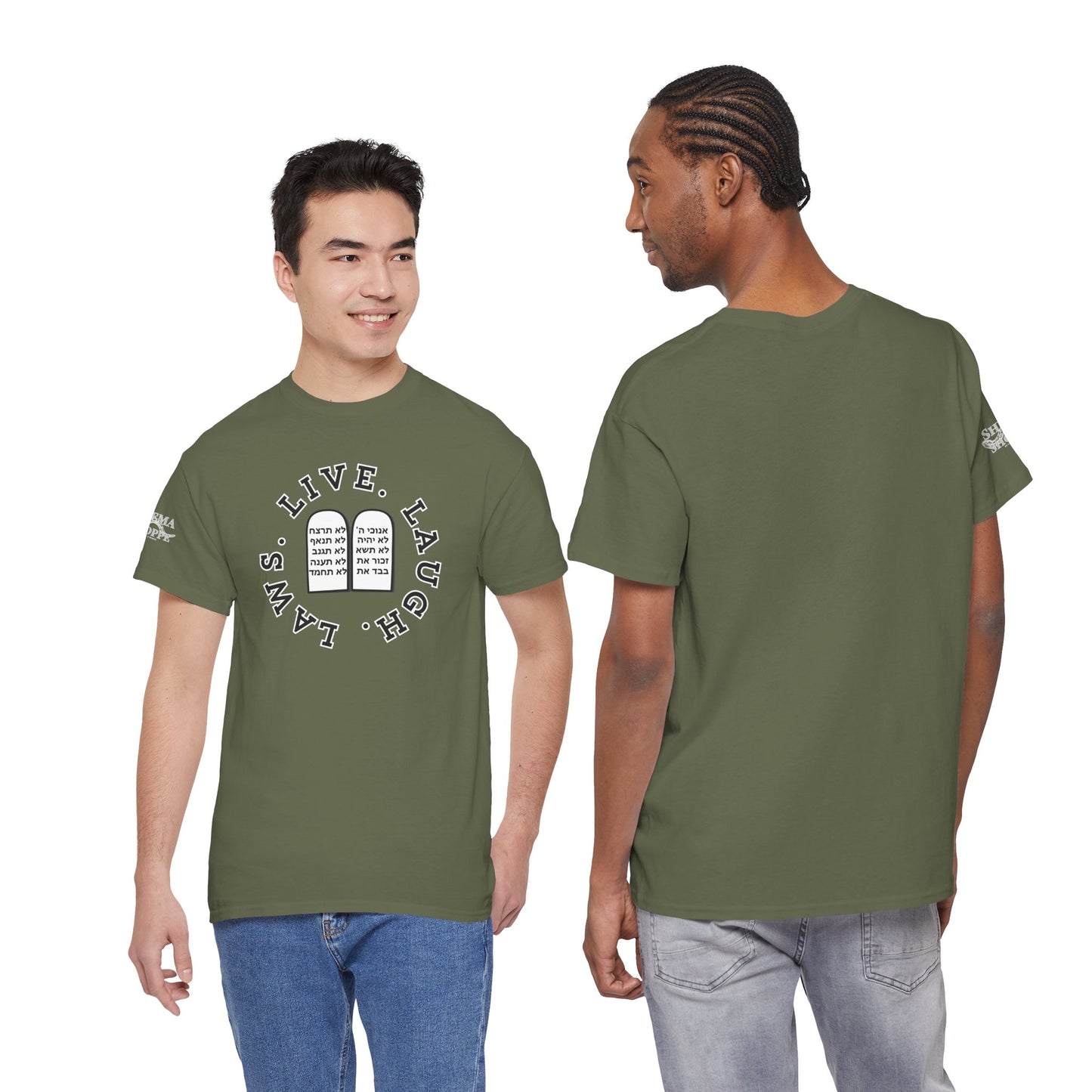 Live Laugh Laws T‑Shirt — Legal Humor Tee with Open Book Graphic