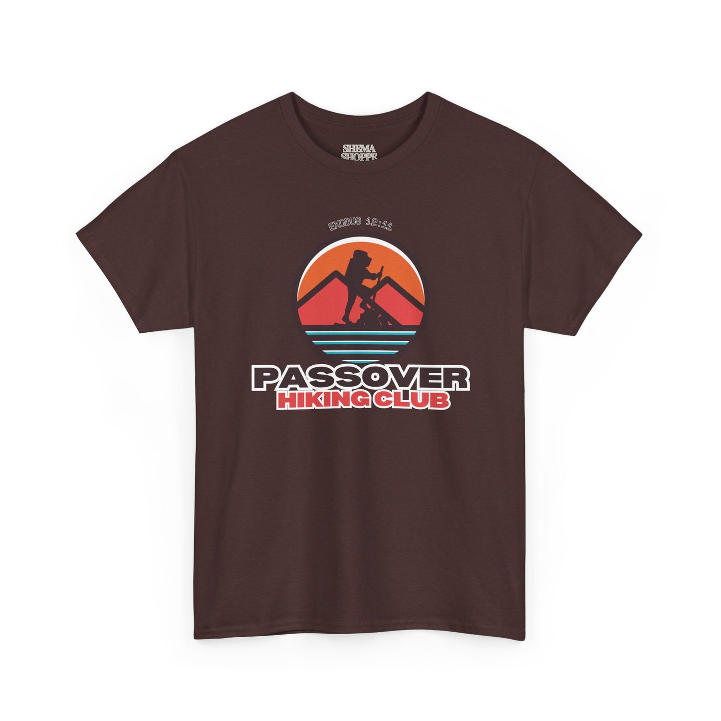 Passover Hiking Club Unisex Tee - Exodus 12:11 T-Shirt Cotton