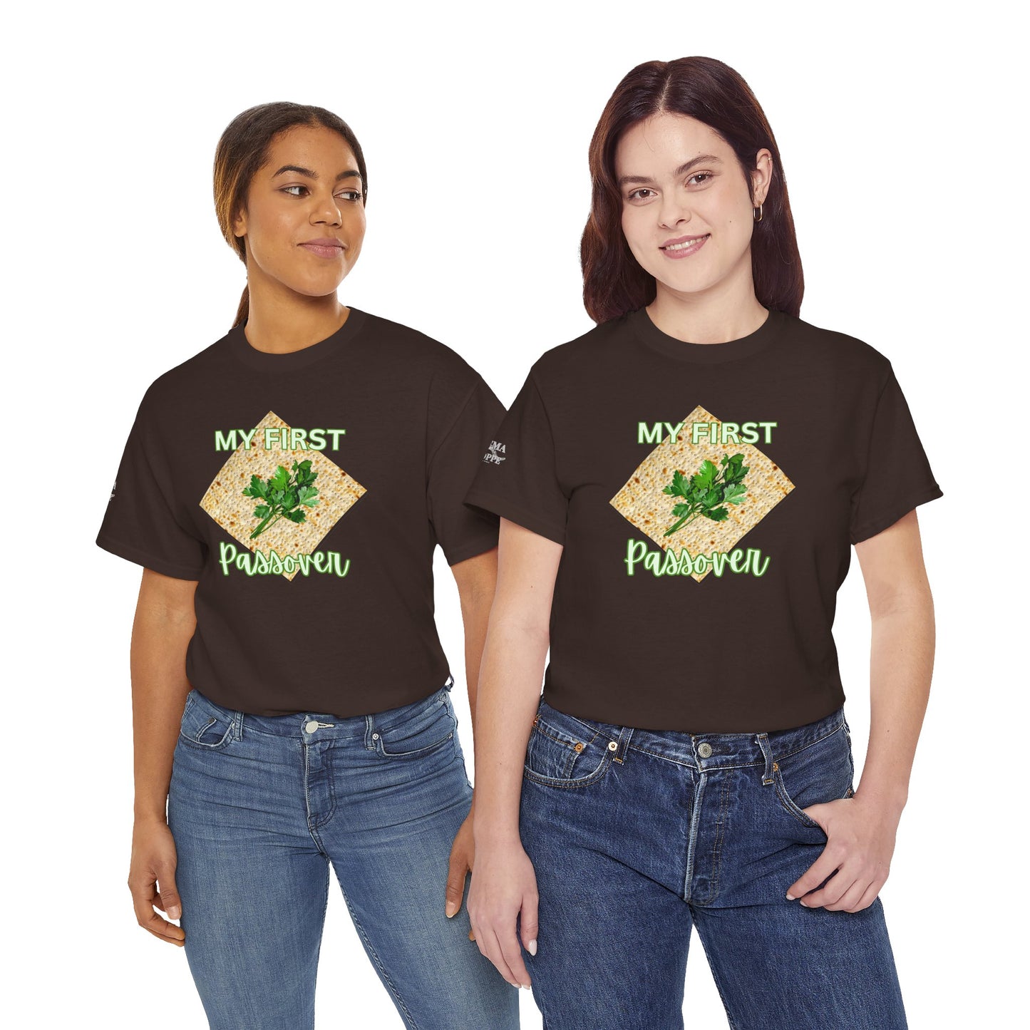 Adults My First Passover T‑Shirt — Seder Matzo & Parsley Pesach Tee