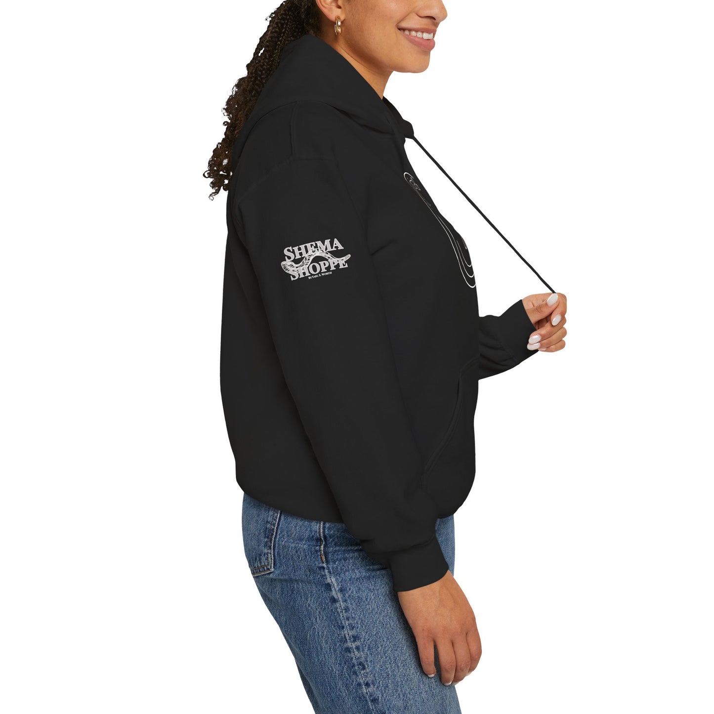 Thar's Pagan Thumbs Down Circle Hoodie — Retro Grunge Anti-Approval Graphic Sweatshirt