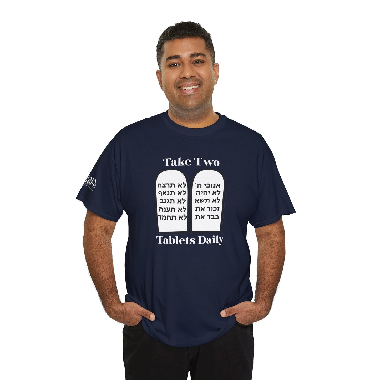 Unisex Tee Take Two Tablets Daily Commandments Shirt
