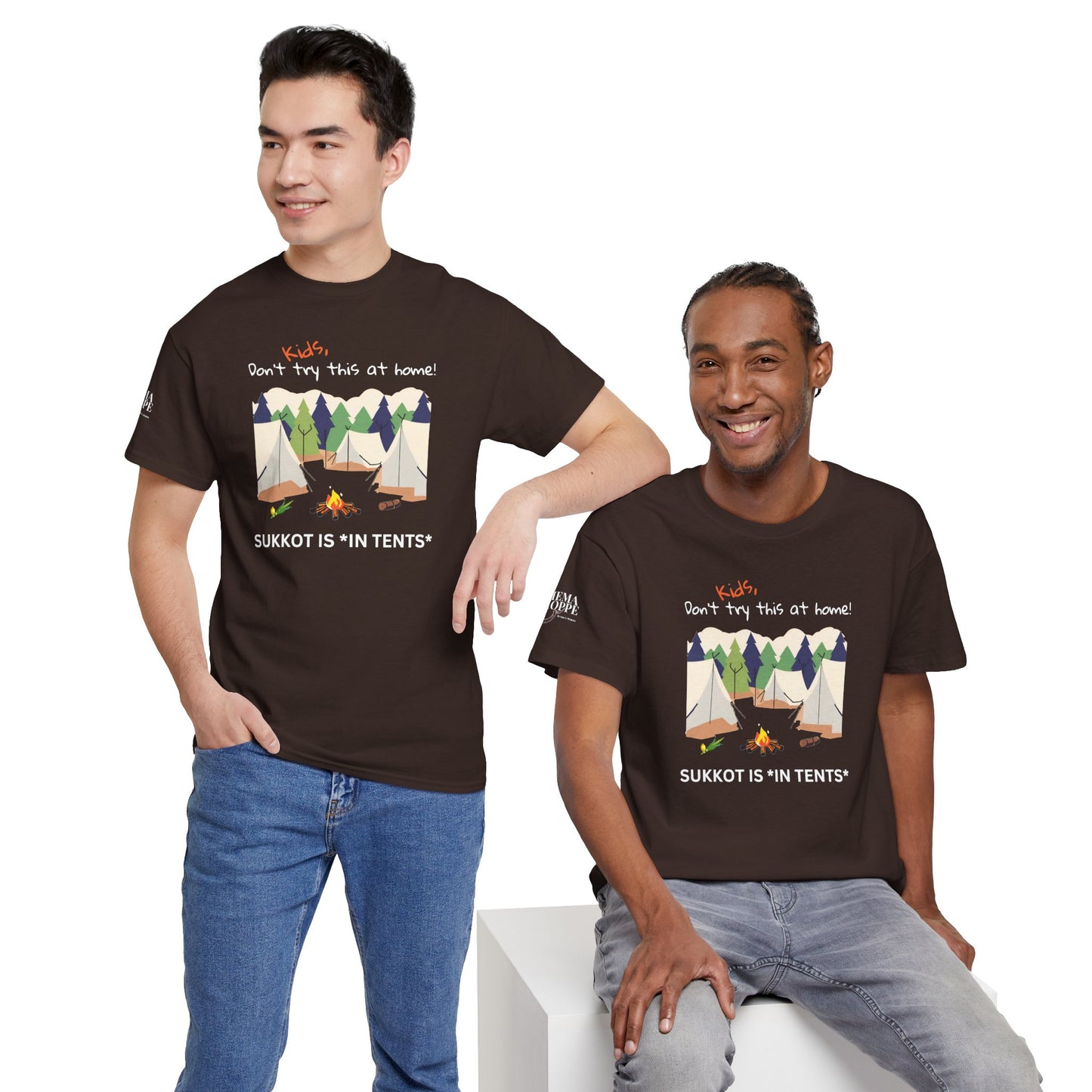 Kids, Don't Try This At Home Sukkot Shirt (dark colors)