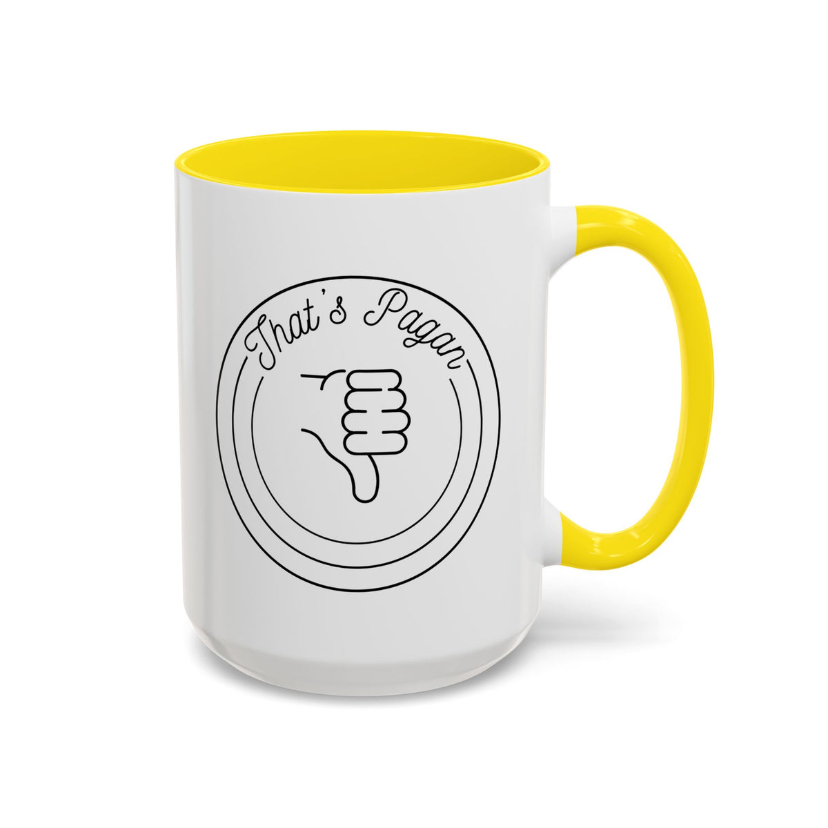 That's Pagan Thumbs Down Accent Coffee Mug