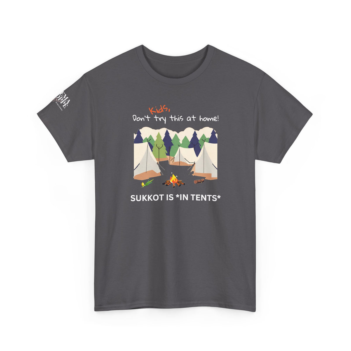 Kids, Don't Try This At Home Sukkot Shirt (dark colors)