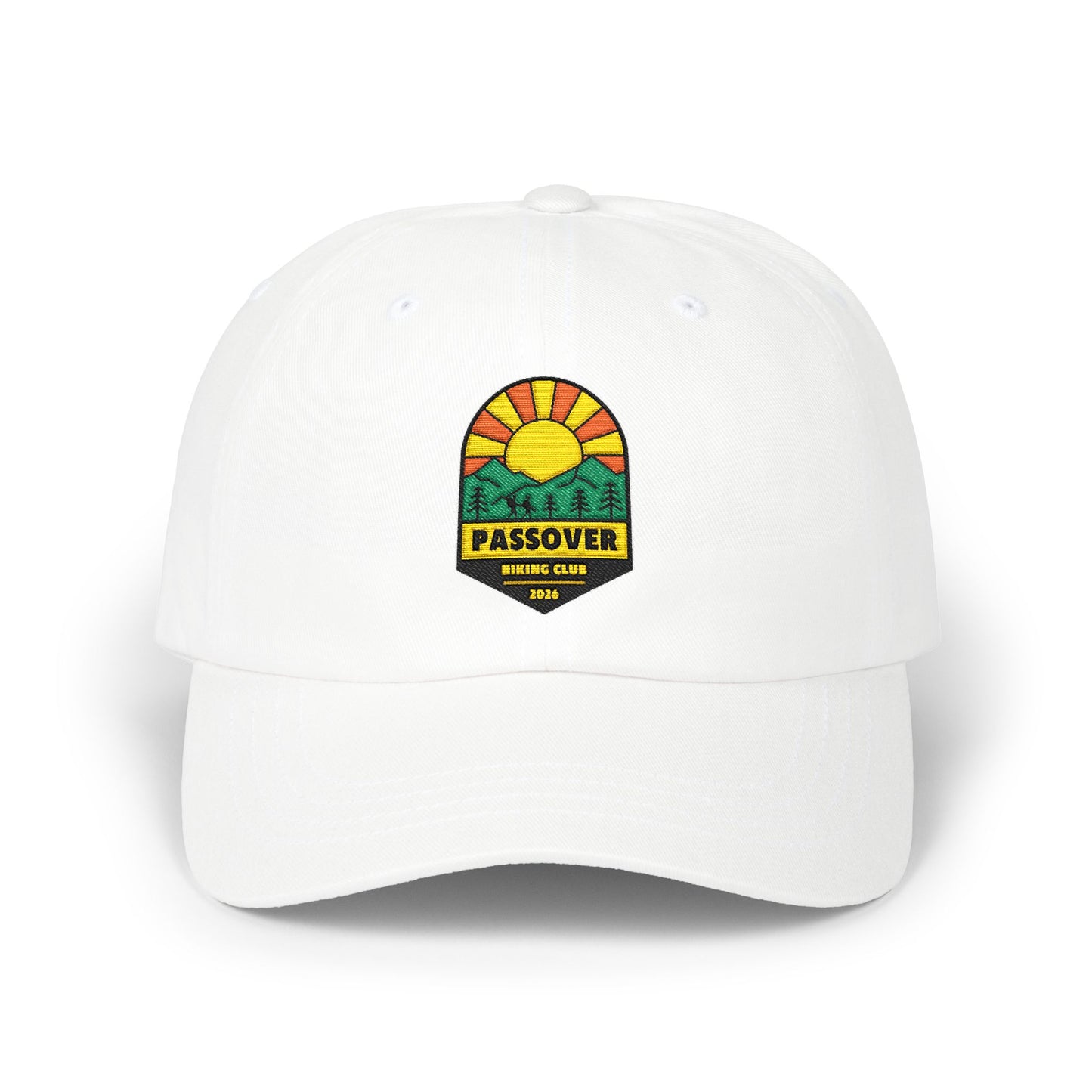 Passover Hiking Club Embroidered Dad Cap — 100% Cotton Bible Humor
