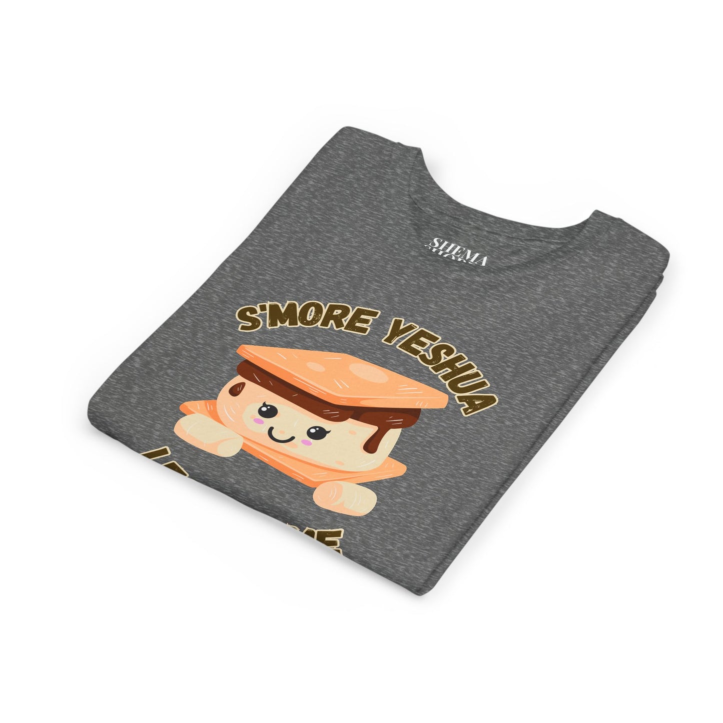 Youth T-Shirt - More Yeshua, Less of Me Shirt Cute S'mores for Sukkot