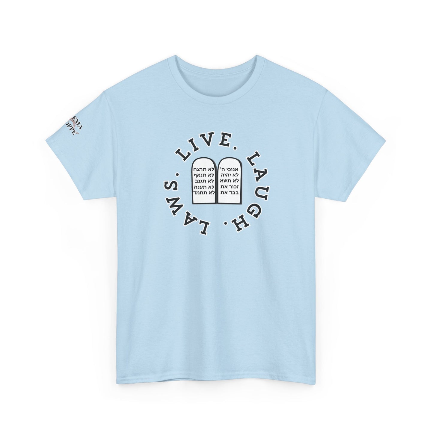 Live Laugh Laws T‑Shirt — Legal Humor Tee with Open Book Graphic