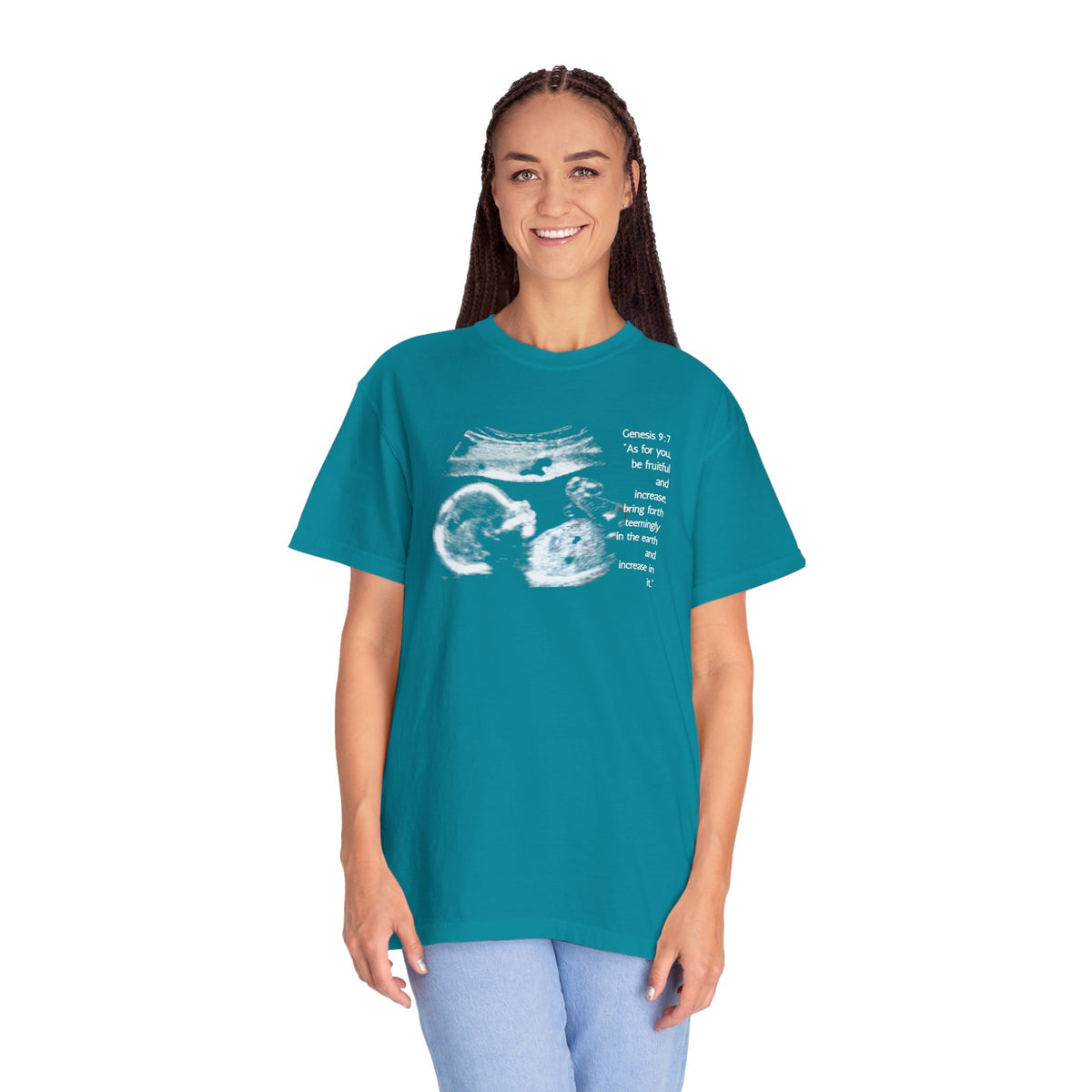 Pregnancy Support Tee - Ultrasound Bible Verse