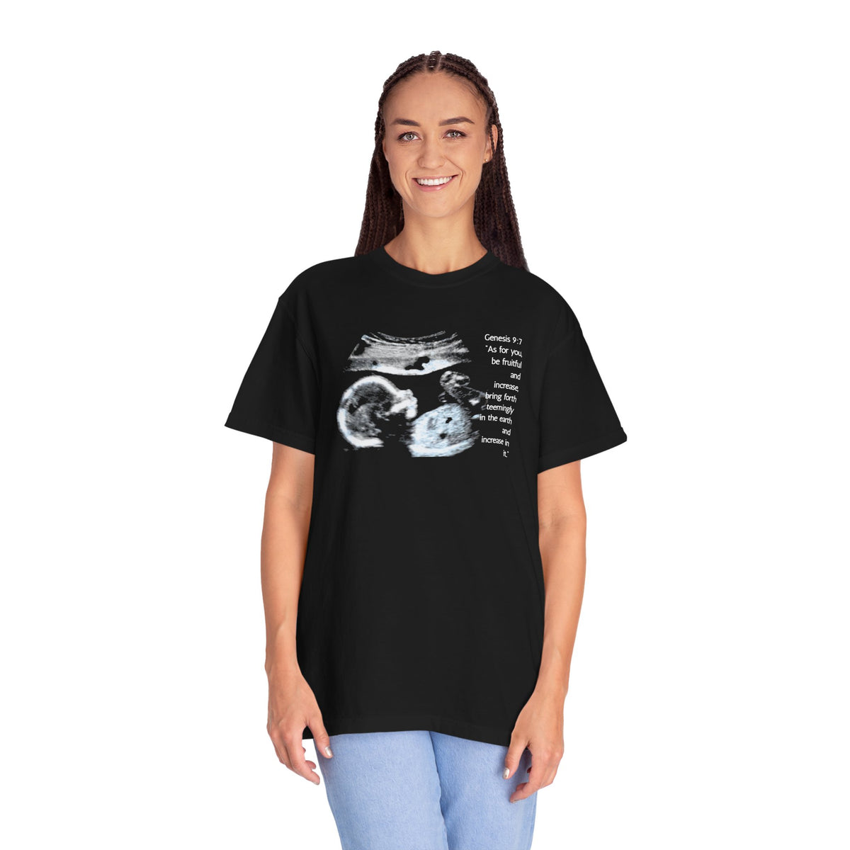 Pregnancy Support Tee - Ultrasound Bible Verse