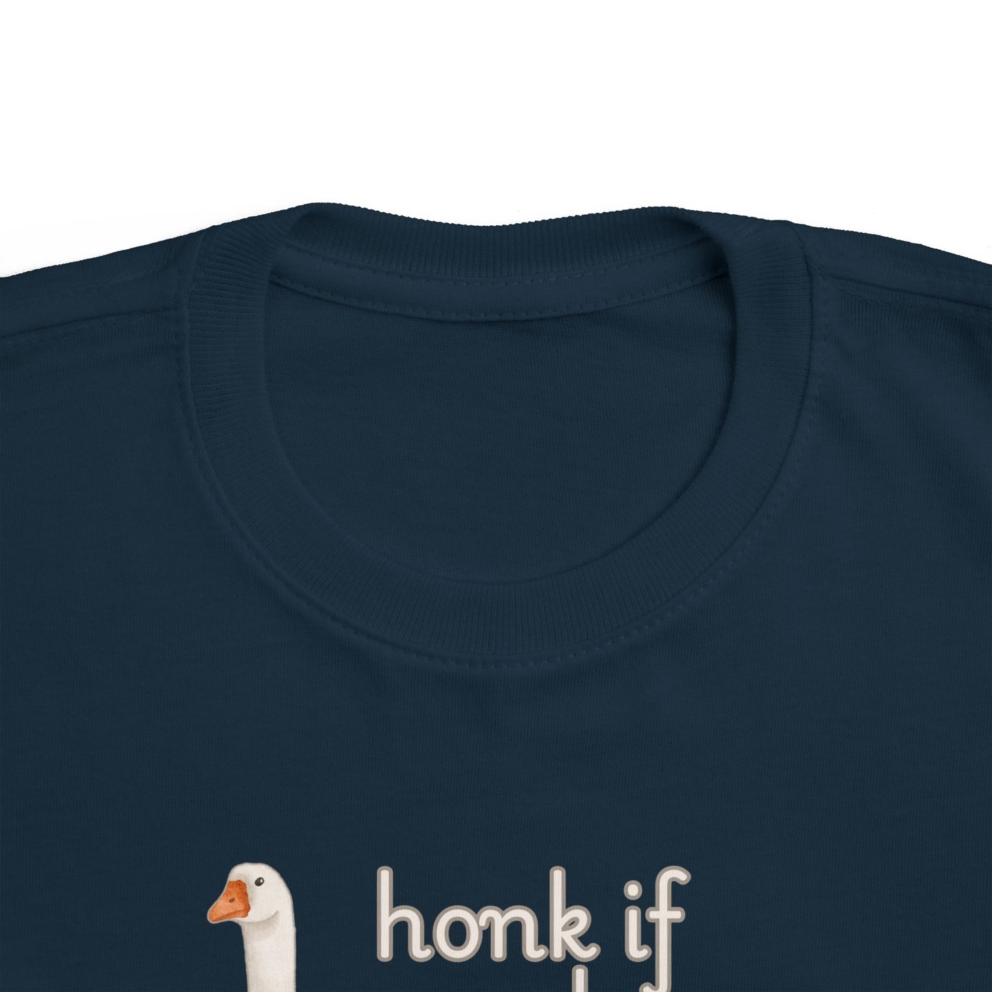 Torah Toddler Goose Tee — "Honk If You Love Yeshua" Cute Animal Baby Shirt (Canada)