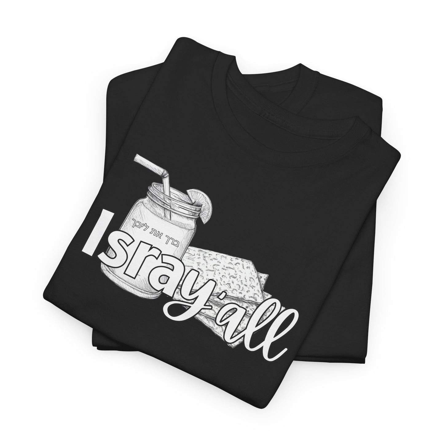 IsraY'all Southern Hebrew Mix Ice Tea Matzo Funny Cotton Tee Shirt