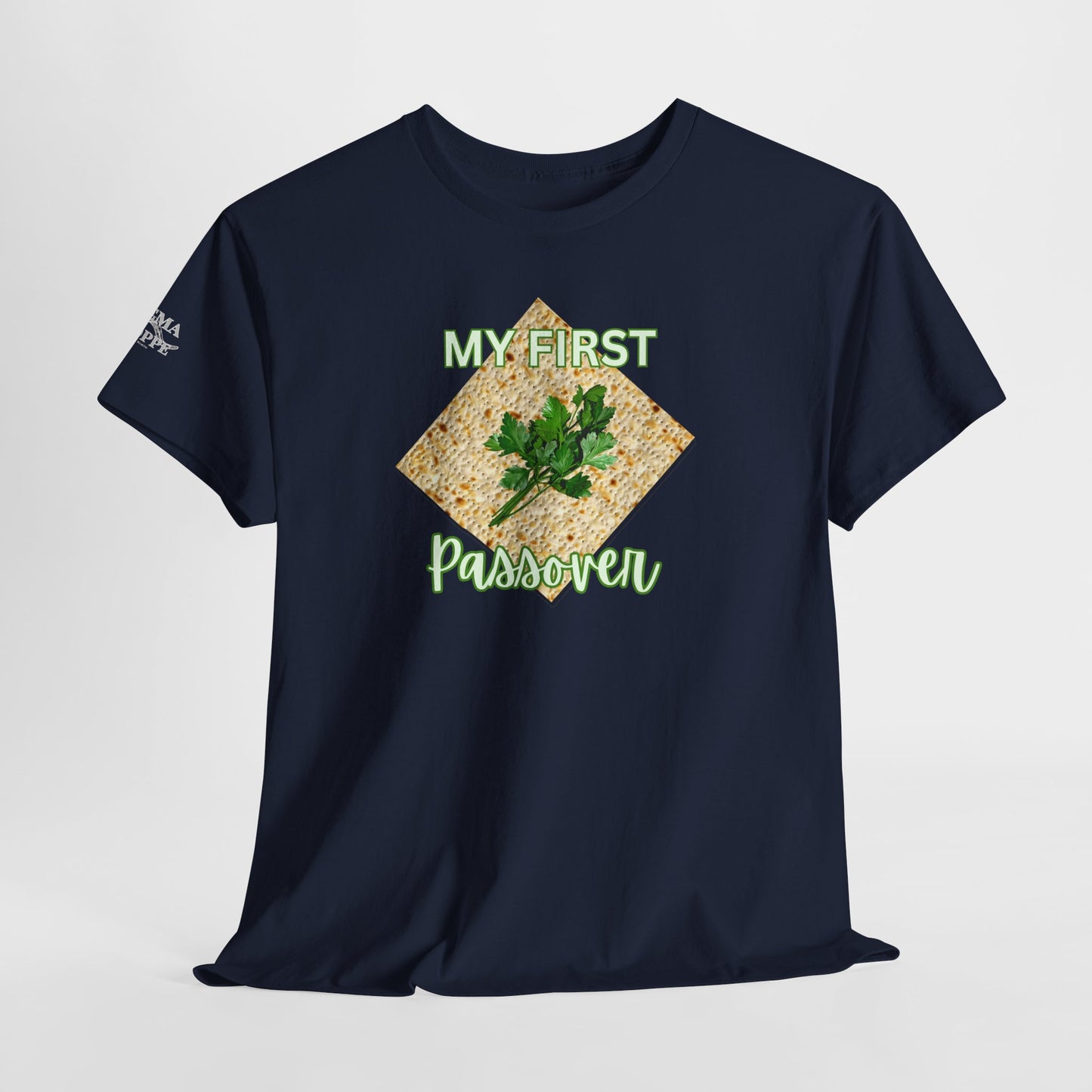Adults My First Passover T‑Shirt — Seder Matzo & Parsley Pesach Tee