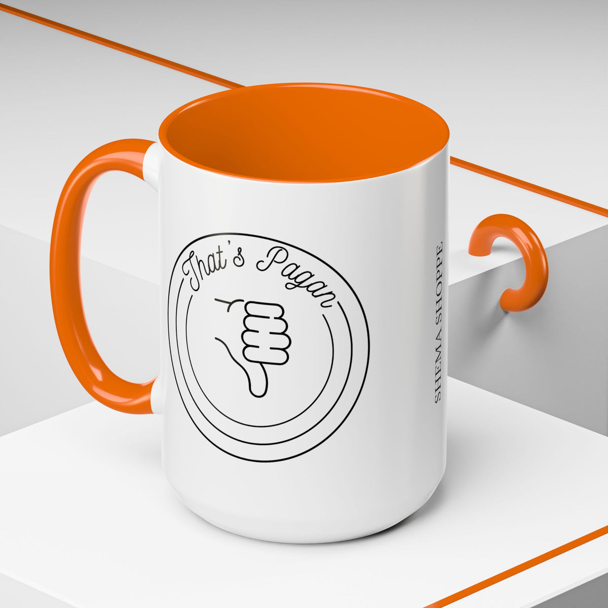That's Pagan Thumbs Down Accent Coffee Mug