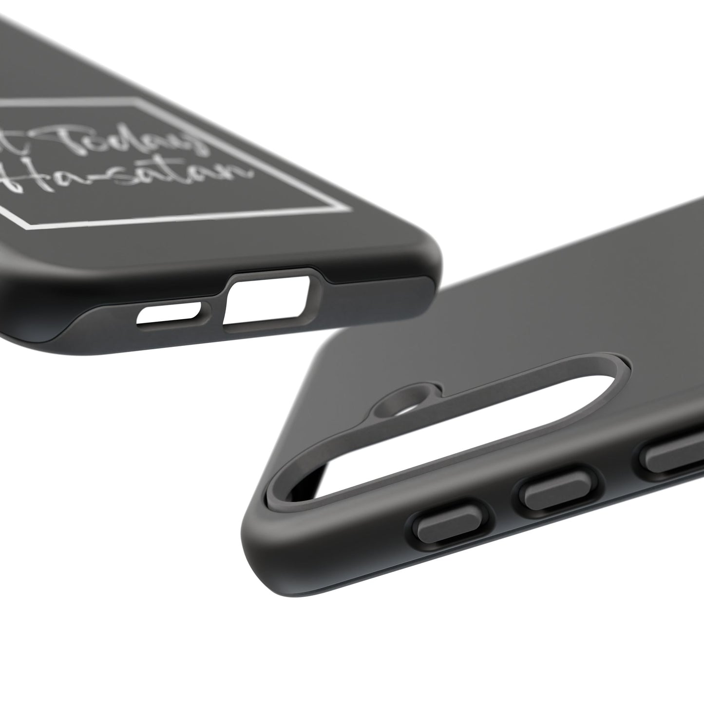 Phone Case- “Not Today Ha-satan” Black Tough Protective Cover Hebrew Humor