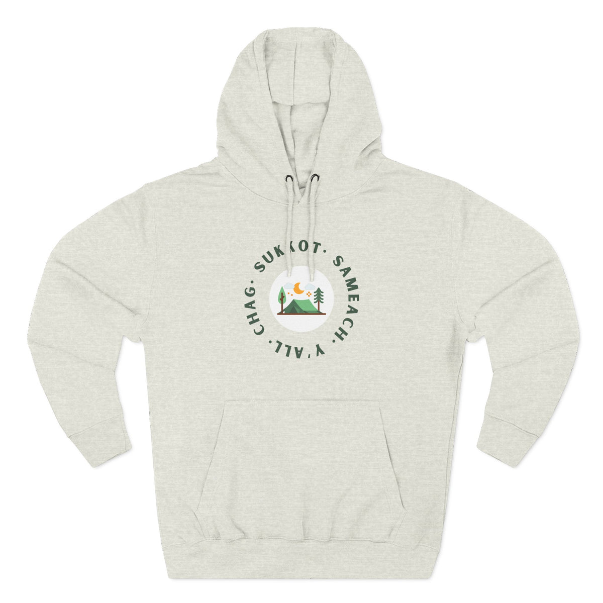 Chag Sukkot Three-Panel Fleece Hoodie