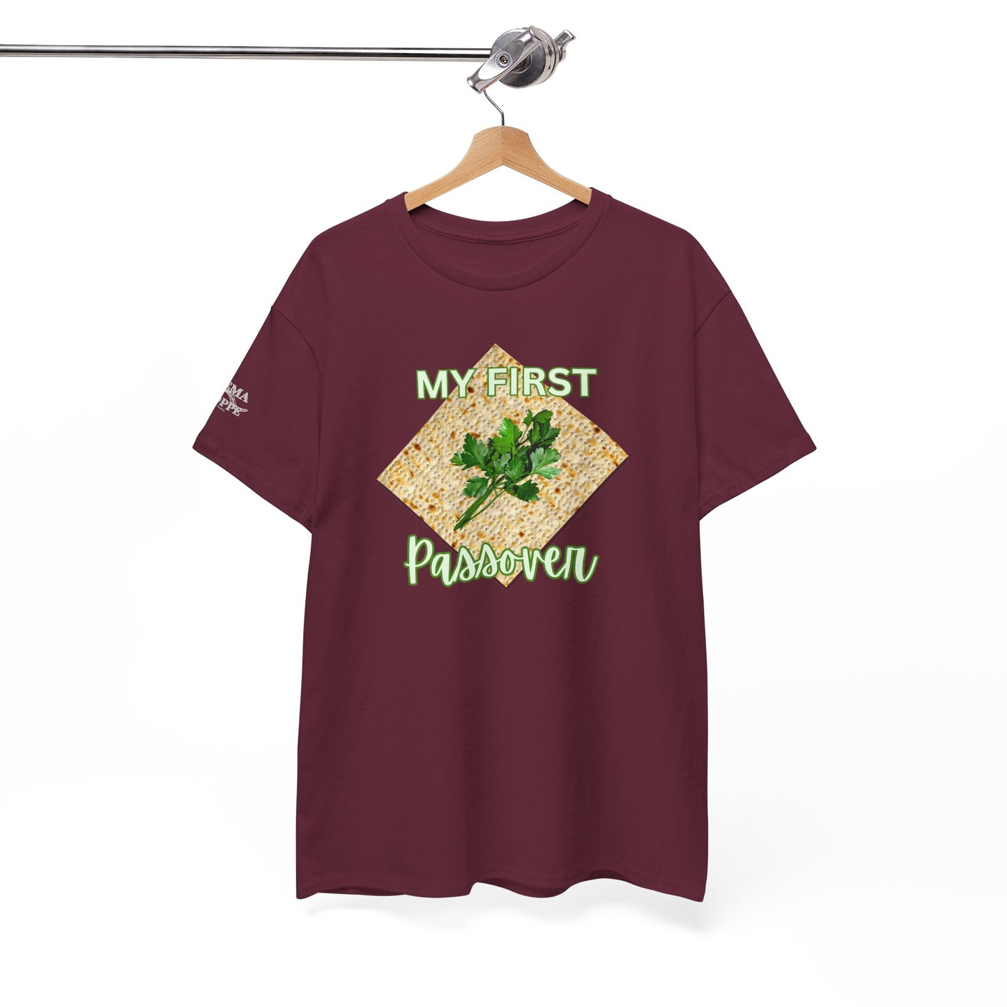 Adults My First Passover T‑Shirt — Seder Matzo & Parsley Pesach Tee