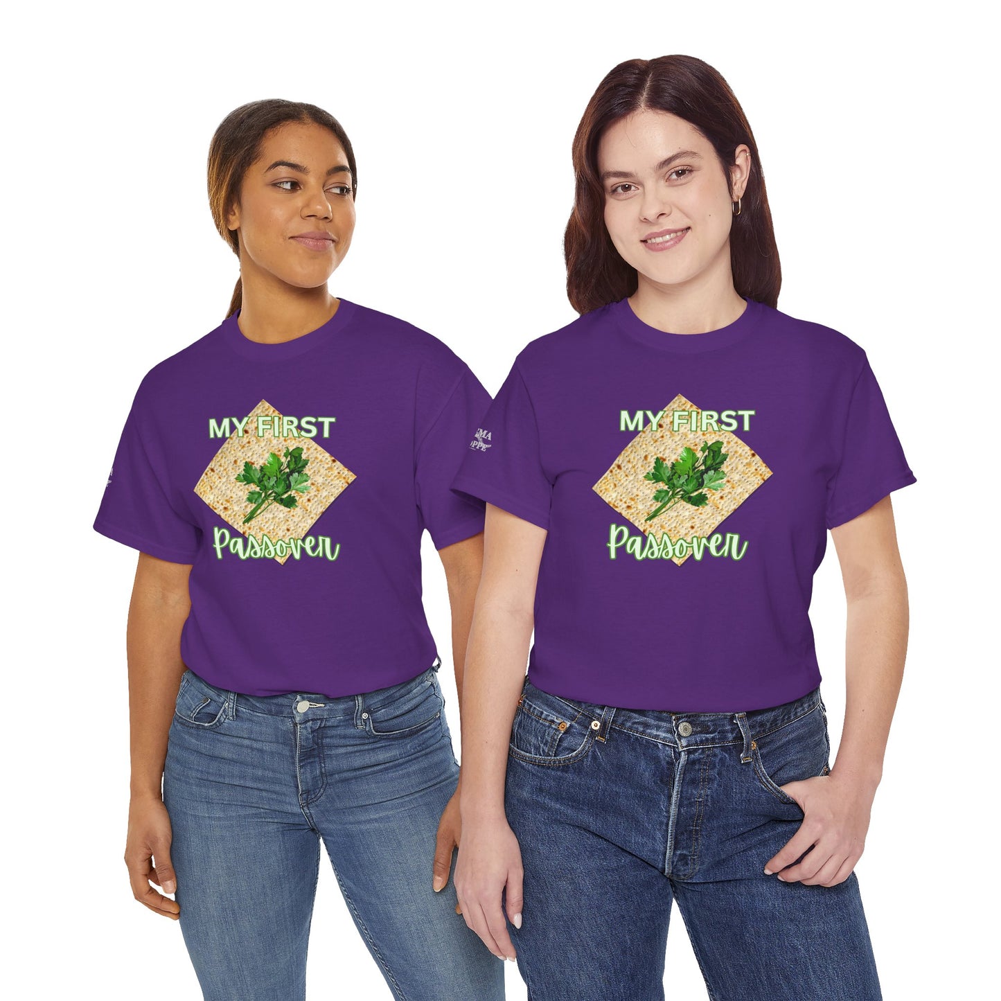 Adults My First Passover T‑Shirt — Seder Matzo & Parsley Pesach Tee