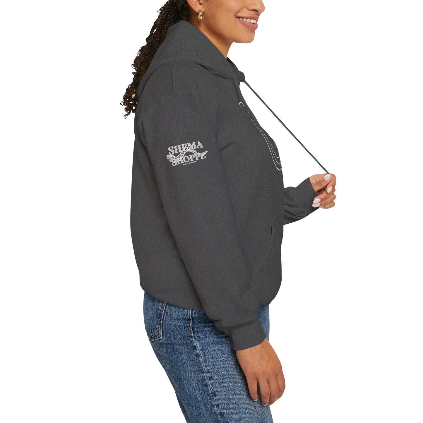 Thar's Pagan Thumbs Down Circle Hoodie — Retro Grunge Anti-Approval Graphic Sweatshirt