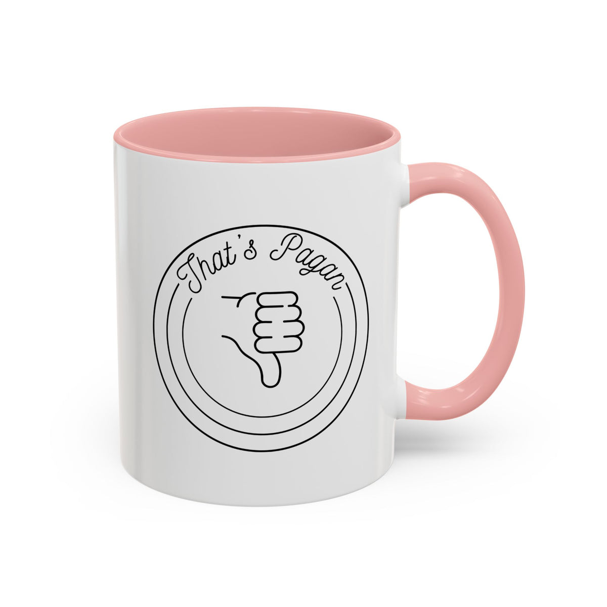 That's Pagan Thumbs Down Accent Coffee Mug