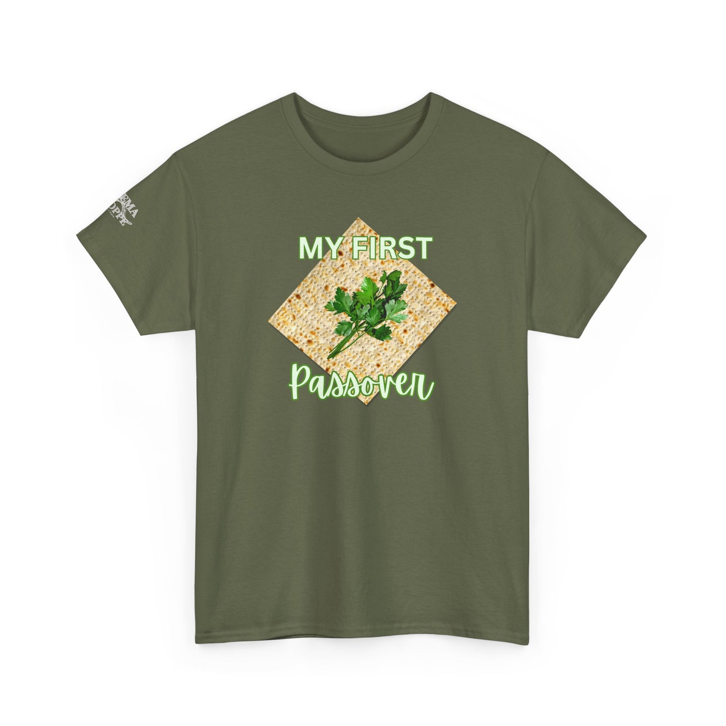 Adults My First Passover T‑Shirt — Seder Matzo & Parsley Pesach Tee