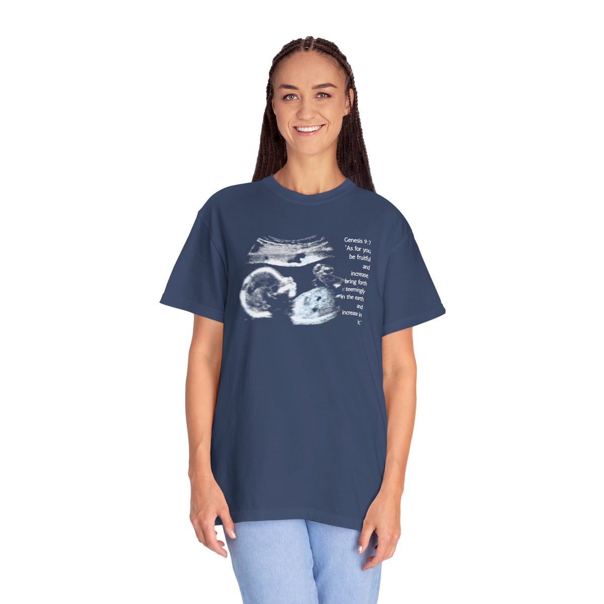 Pregnancy Support Tee - Ultrasound Bible Verse