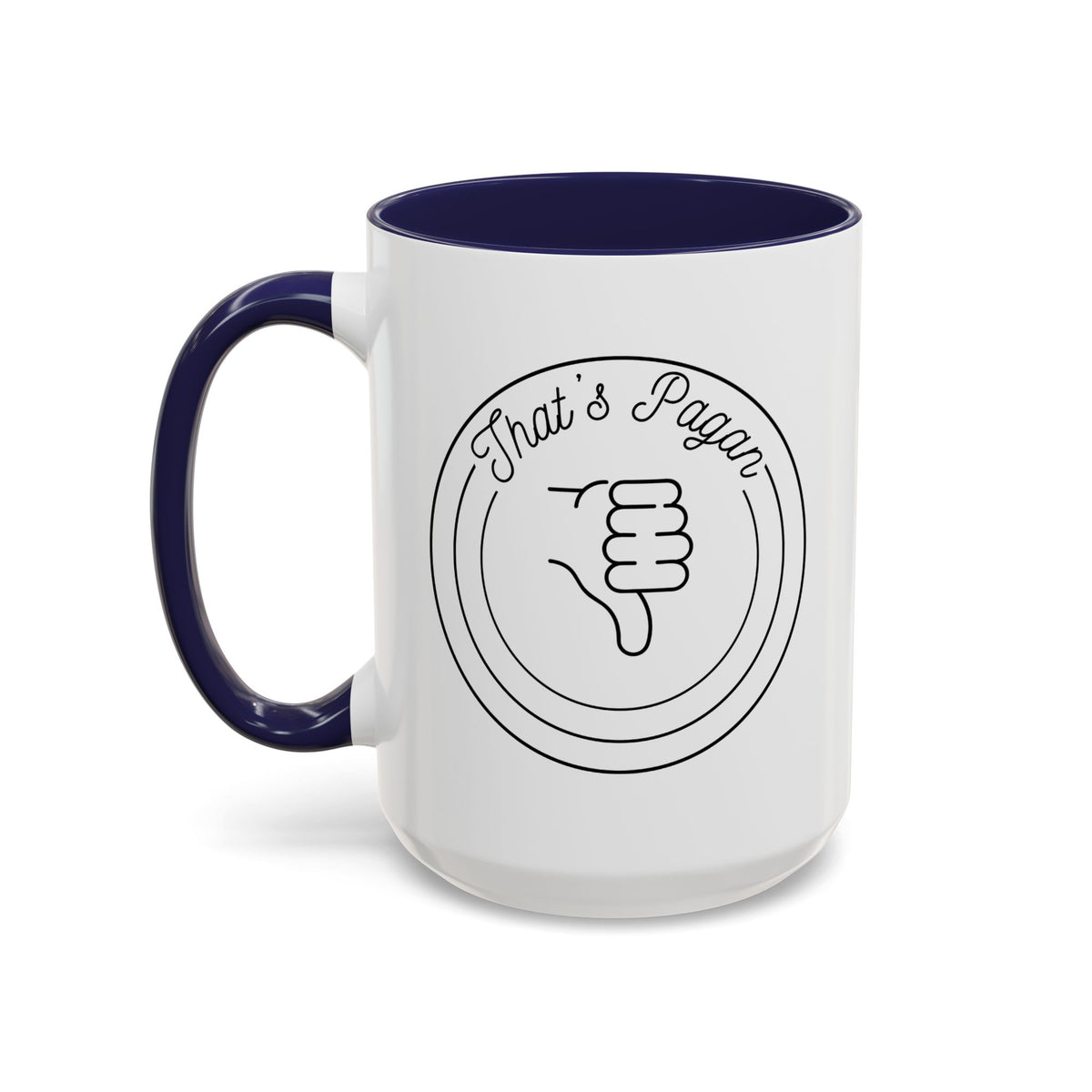 That's Pagan Thumbs Down Accent Coffee Mug