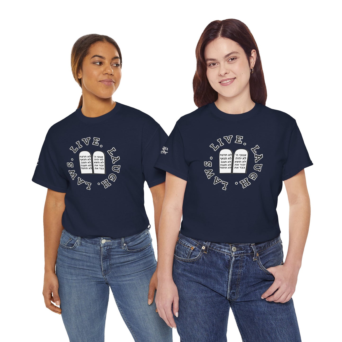 Live Laugh Laws T‑Shirt — Legal Humor Tee with Open Book Graphic