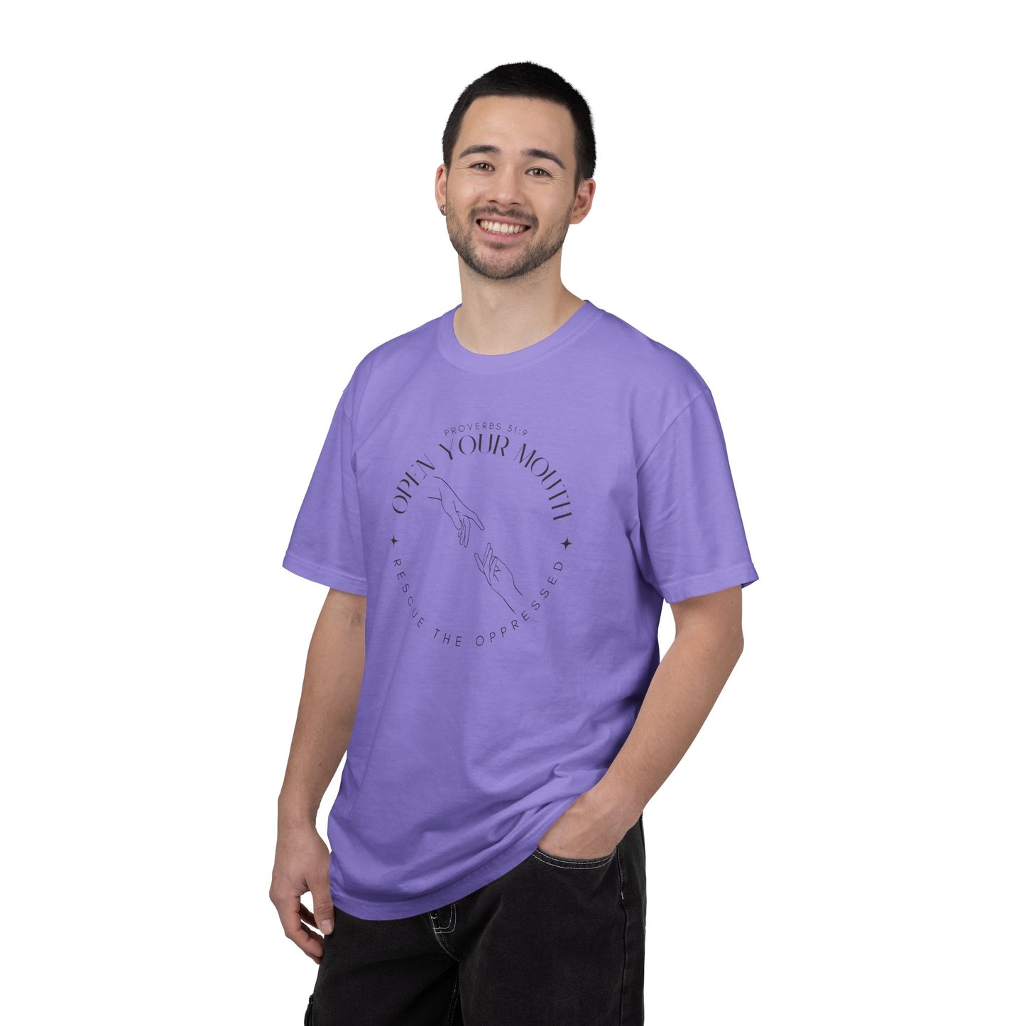 Proverbs 31:9 Unisex T-shirt - Speak Up Against Human Trafficking - 100% Cotton