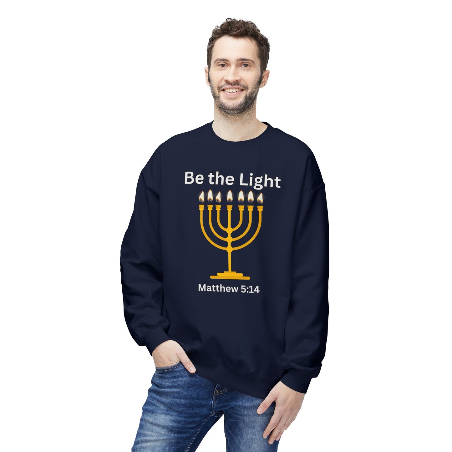 Be The Light Unisex Midweight Softstyle Fleece Crewneck Sweatshirt