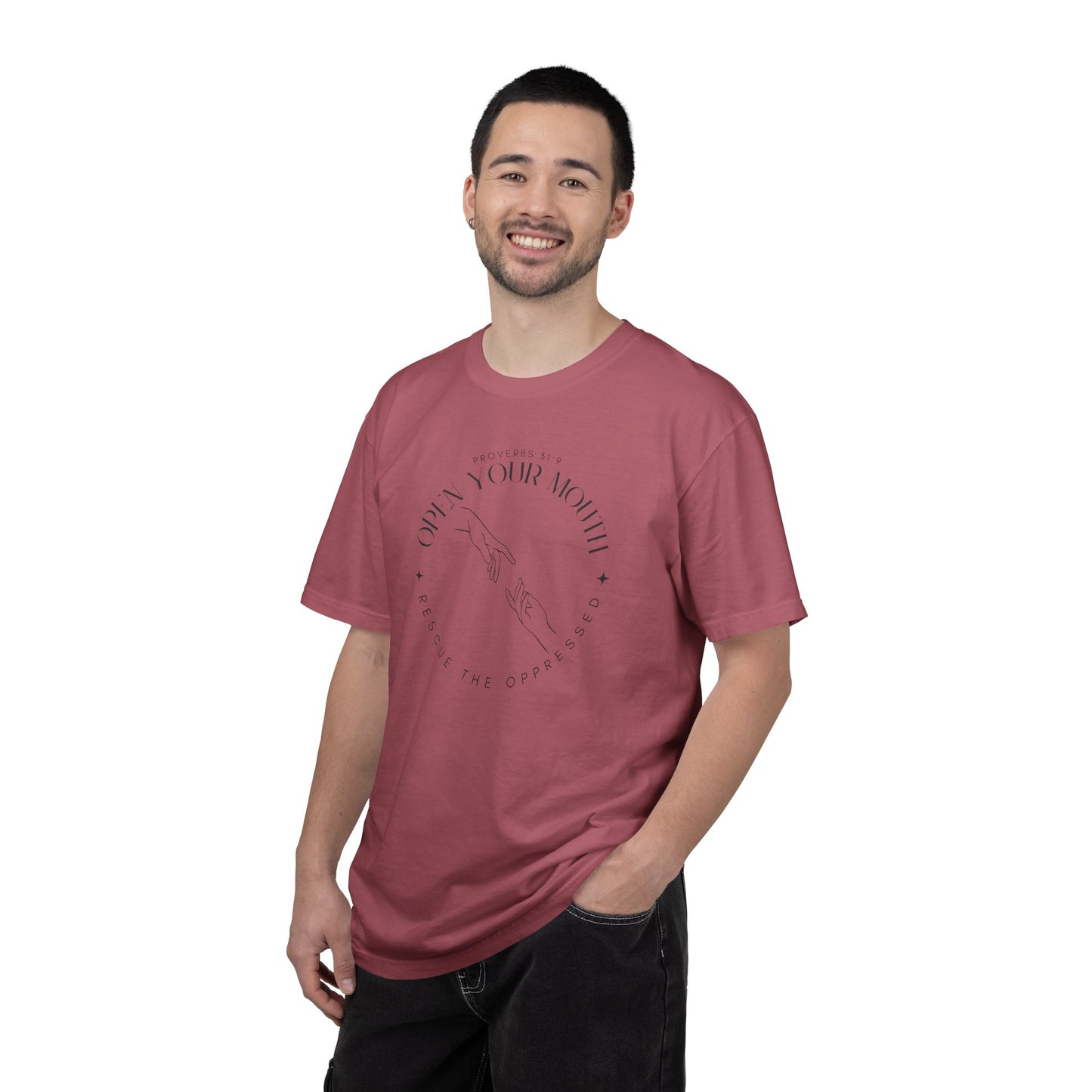 Proverbs 31:9 Unisex T-shirt - Speak Up Against Human Trafficking - 100% Cotton