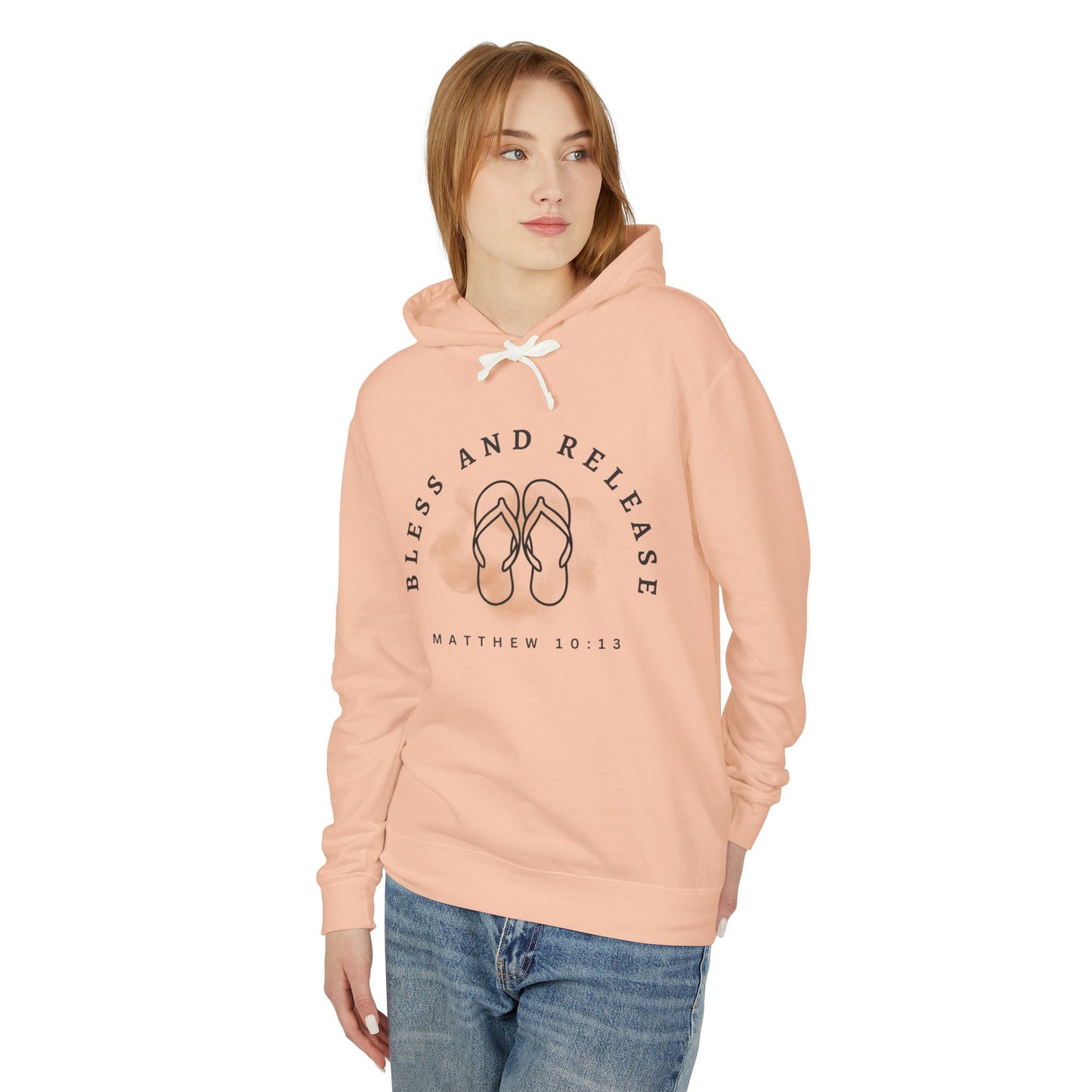 Bless and Release Unisex Lightweight 100% Cotton Hooded Sweatshirt