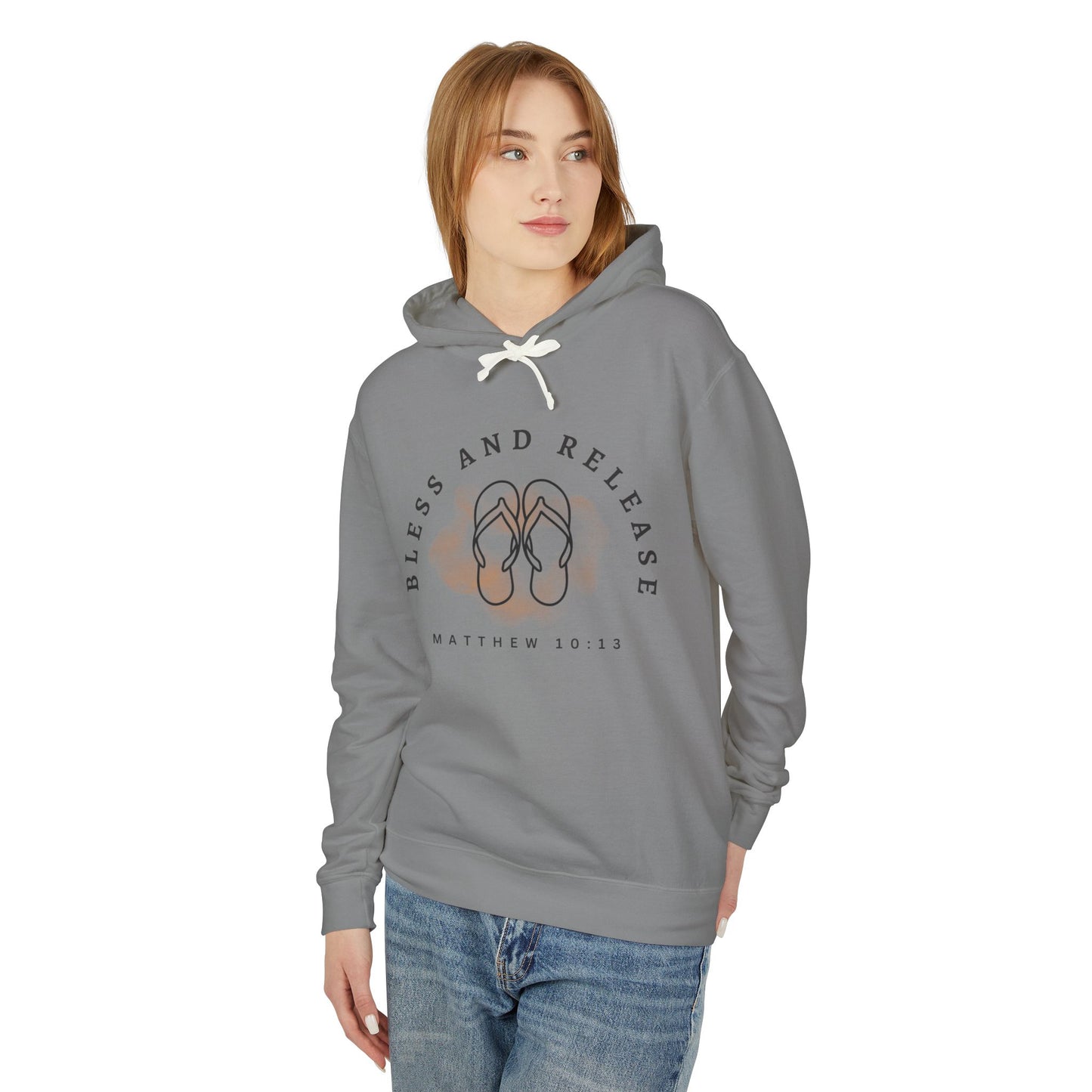 Bless and Release Unisex Lightweight 100% Cotton Hooded Sweatshirt