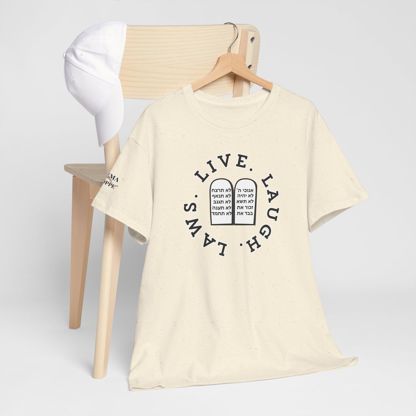 Live Laugh Laws T‑Shirt — Legal Humor Tee with Open Book Graphic