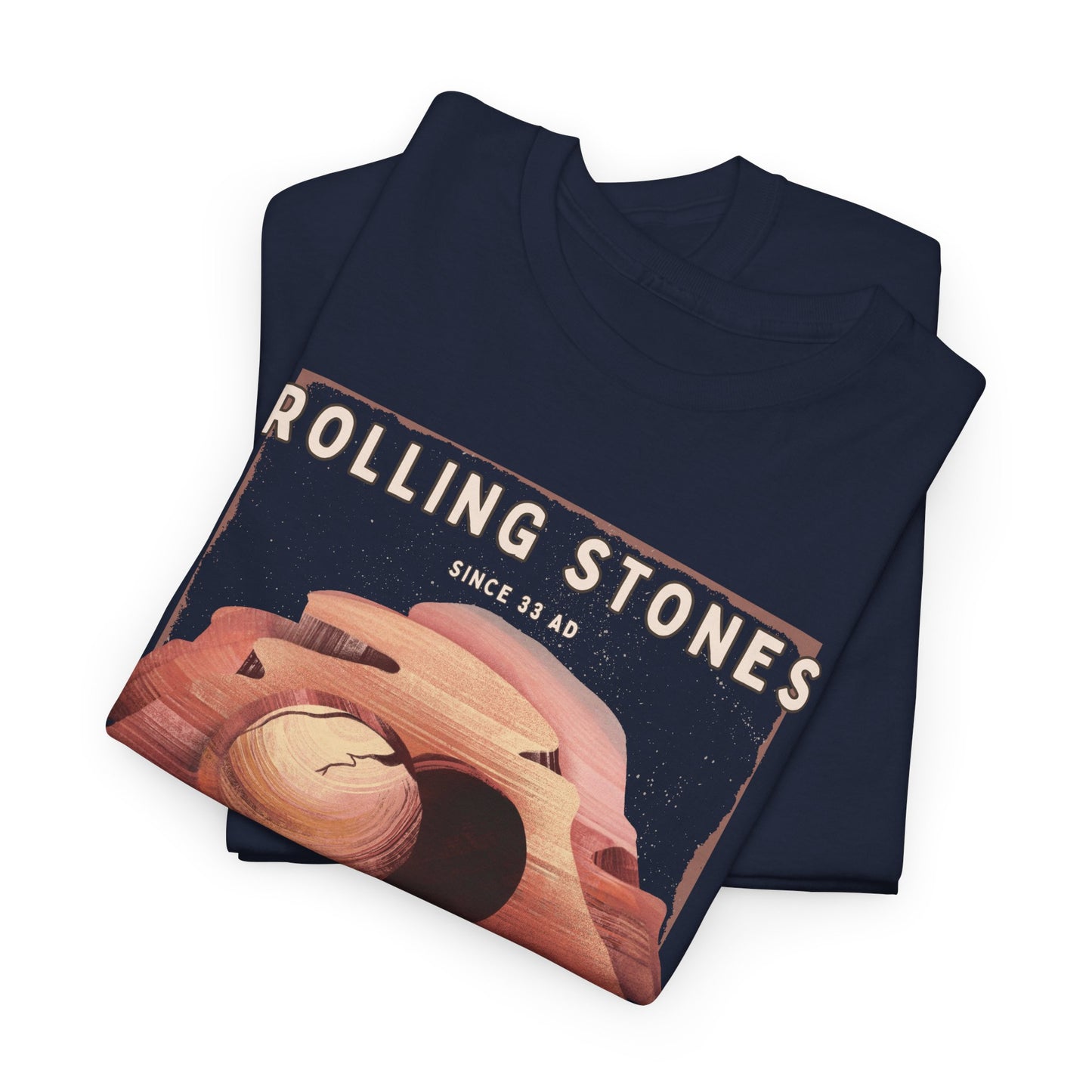Rolling Stones Since 33 AD Biblical Graphic Tee — "Hebrew Hahas" Vintage Faith Shirt