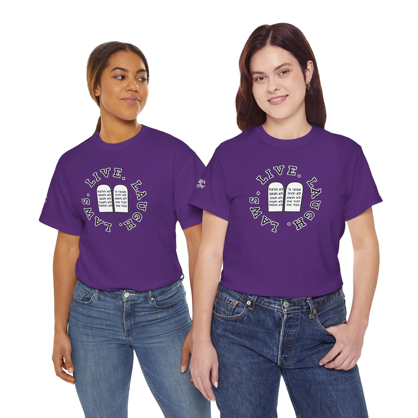 Live Laugh Laws T‑Shirt — Legal Humor Tee with Open Book Graphic