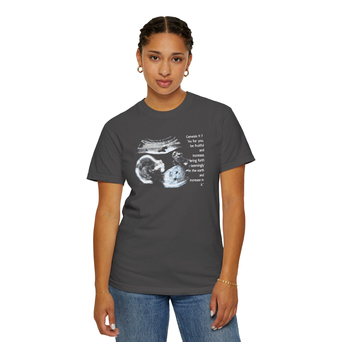 Pregnancy Support Tee - Ultrasound Bible Verse