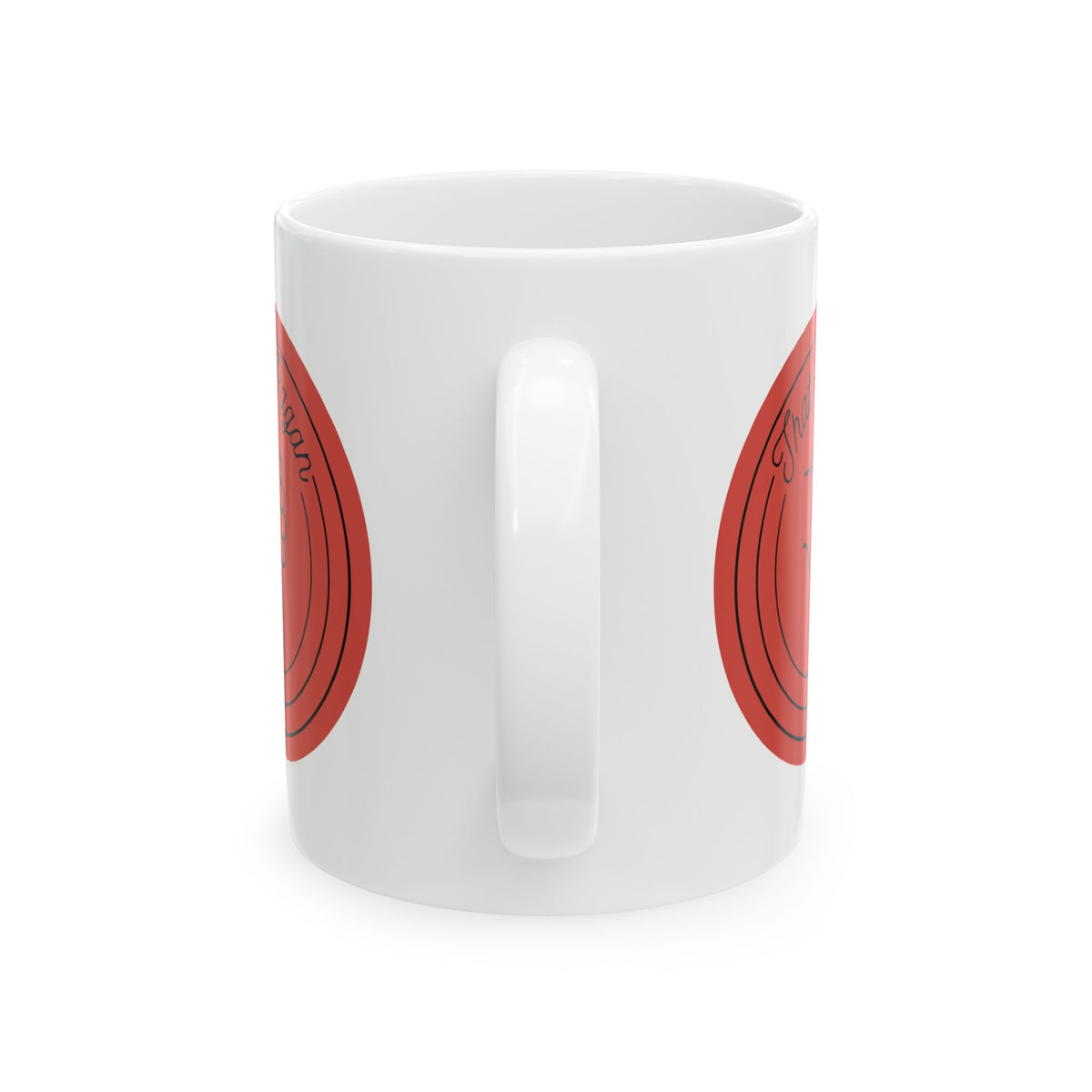 That's Pagan Funny Ceramic Mug – Red Minimalist Coffee Cup