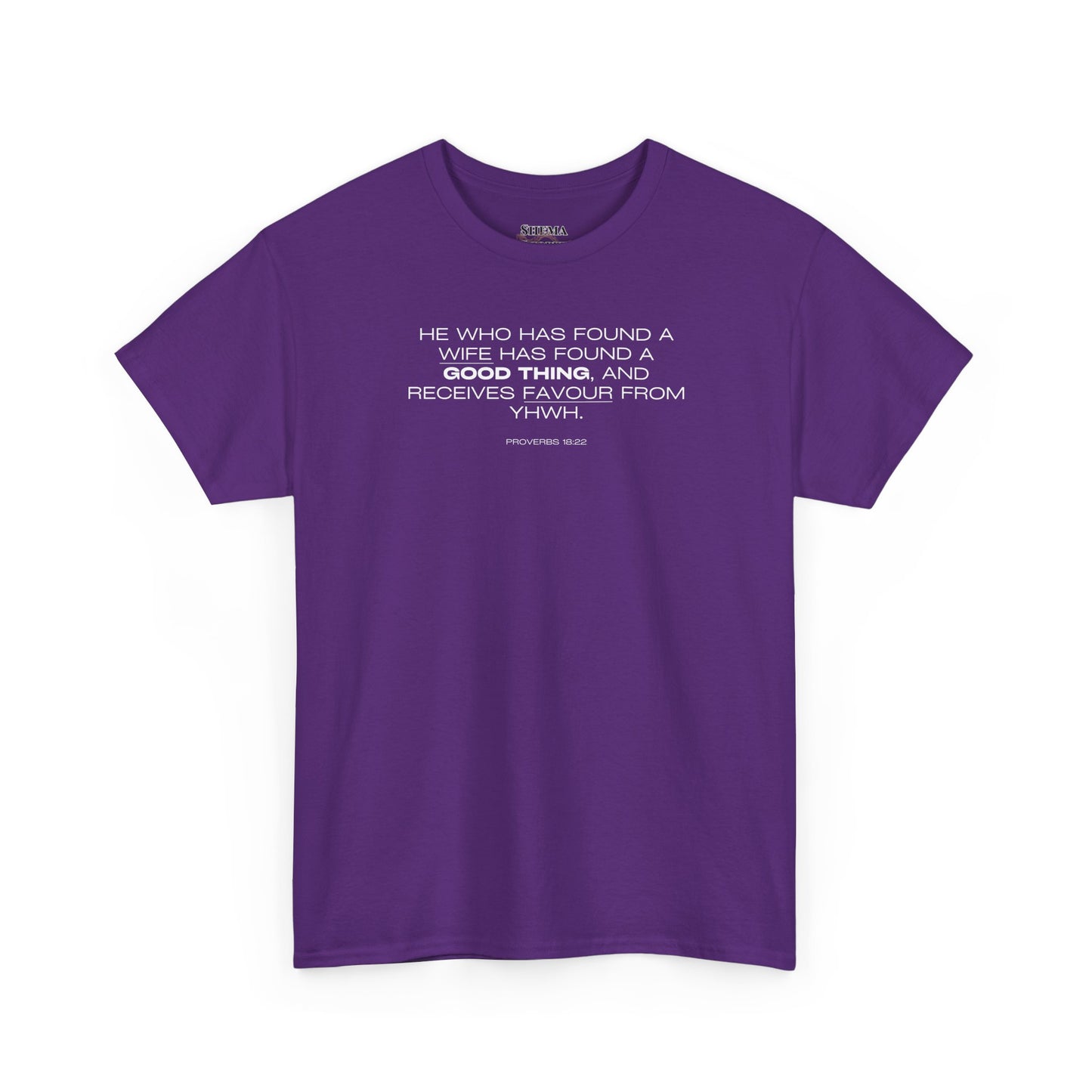 Proverbs 18:22 Men's Tee - Engagements, Weddings, Anniversaries- For The Coordinated Couple 100% Cotton