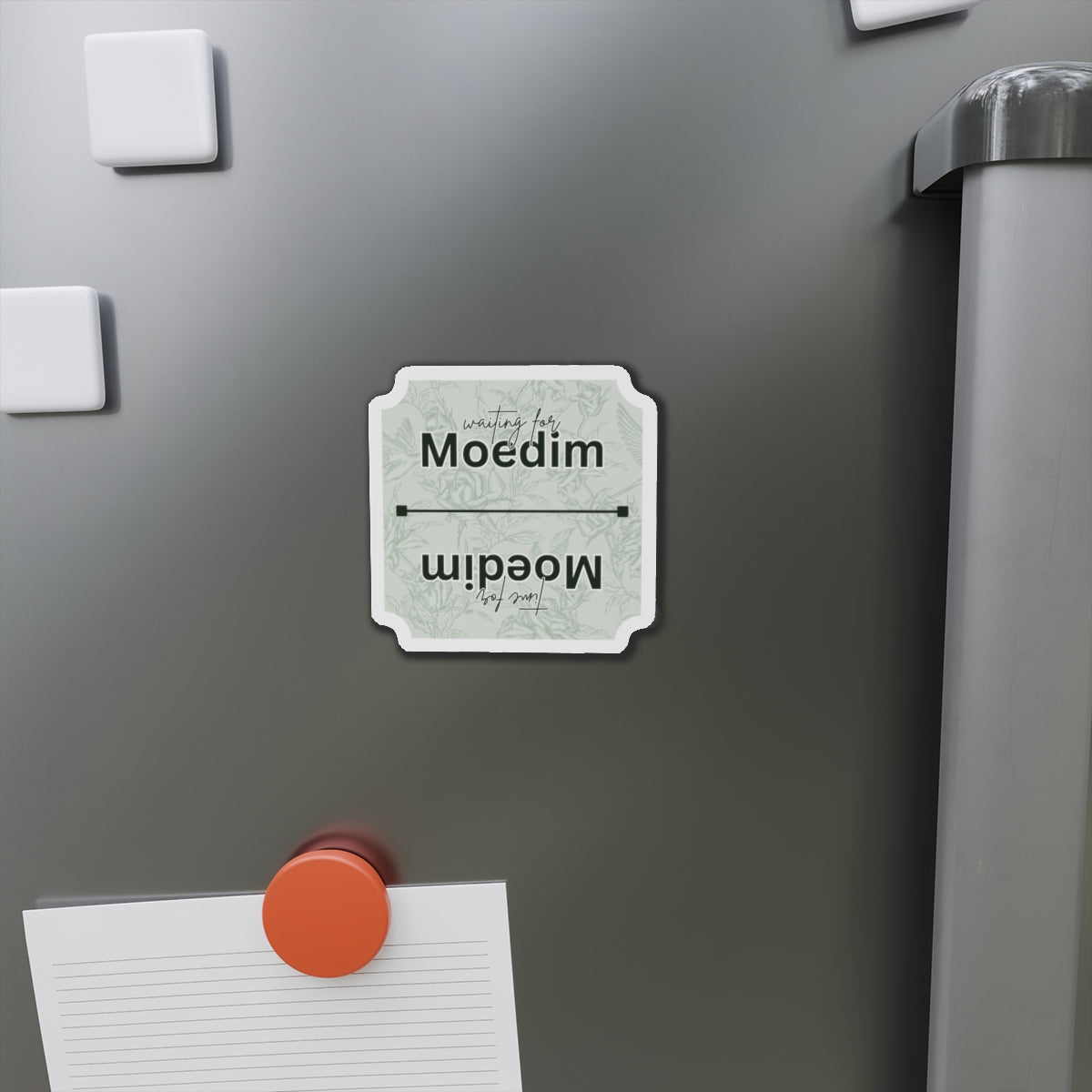 Green Roses 'Waiting for Moedim' VS 'Time for Moedim' Design, Decorative Fridge Magnet