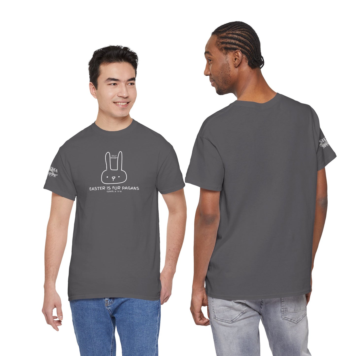 Silly Rabbit, Easter Is for Pagans Cotton T-Shirt — Ezekiel 8 Biblical Truth Tee