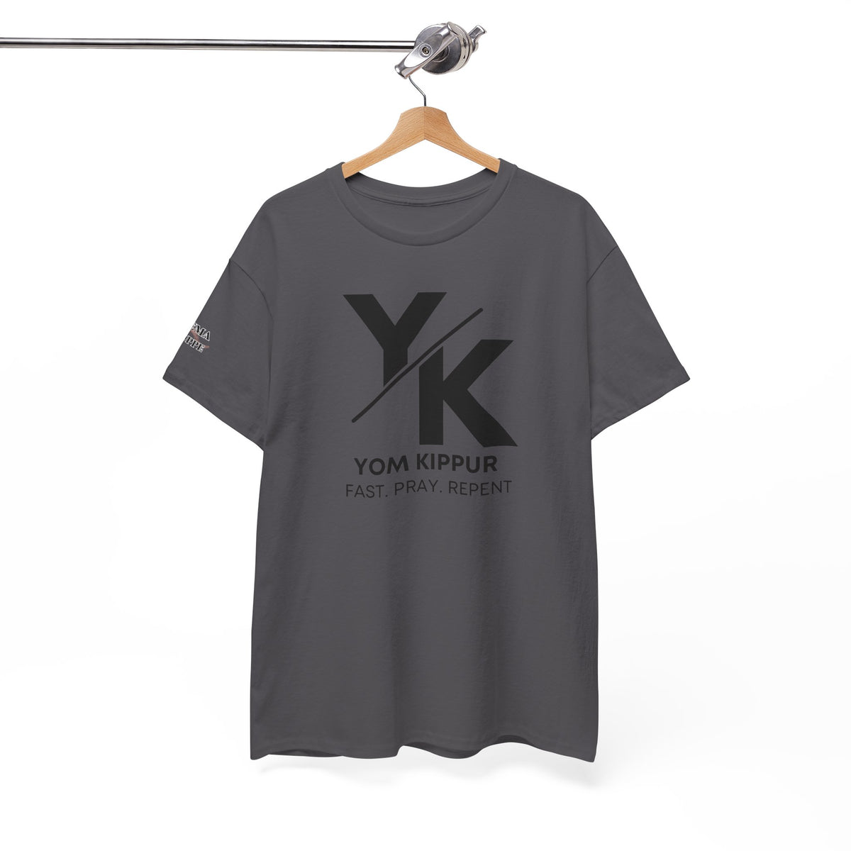 Yom Kippur Tee - "YK" Logo with "Fast. Pray. Repent." Set-Apart Biblical Day of Atonement T-Shirt