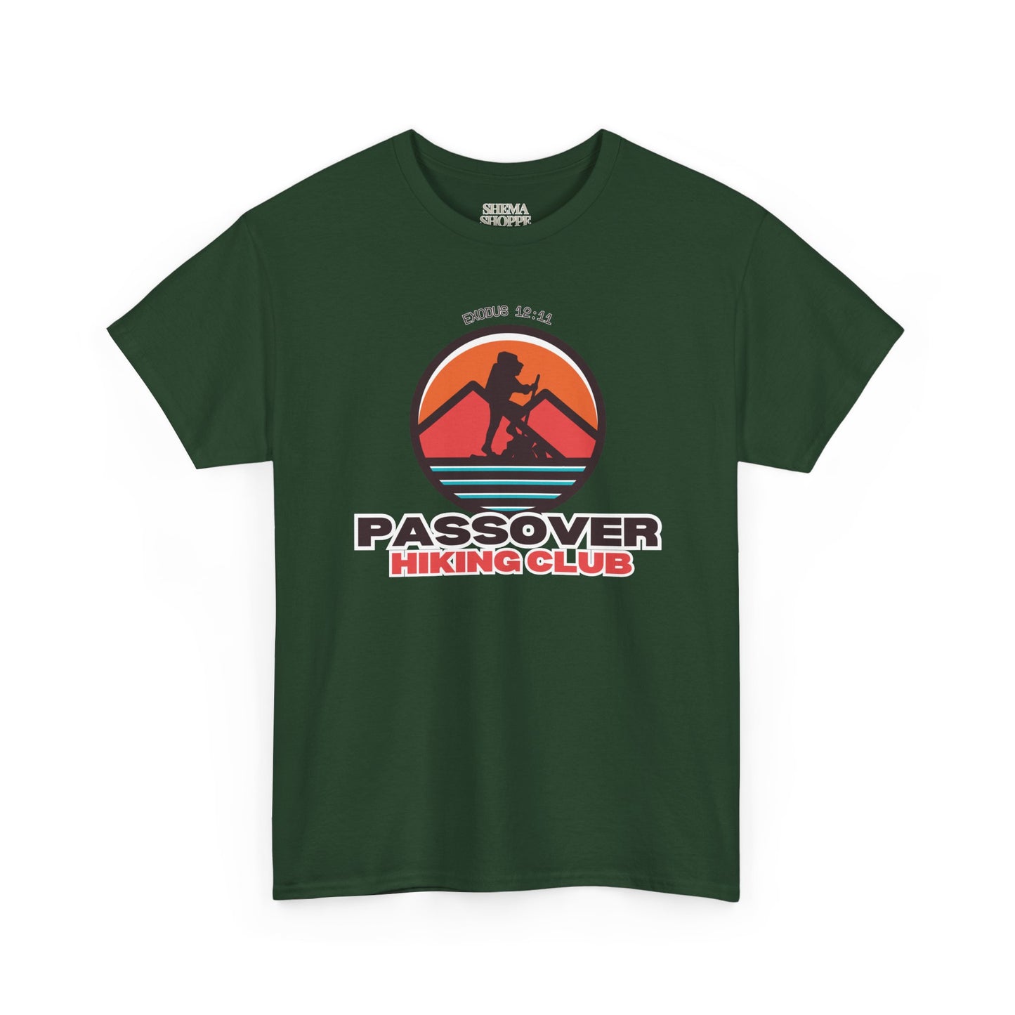 Passover Hiking Club Unisex Tee - Exodus 12:11 T-Shirt Cotton
