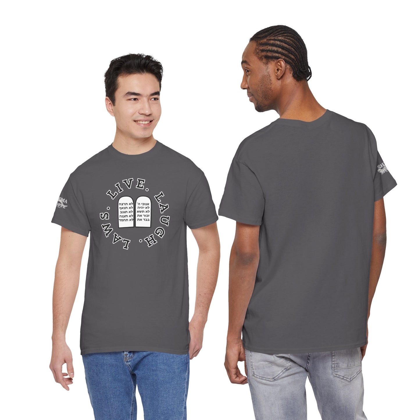 Live Laugh Laws T‑Shirt — Legal Humor Tee with Open Book Graphic