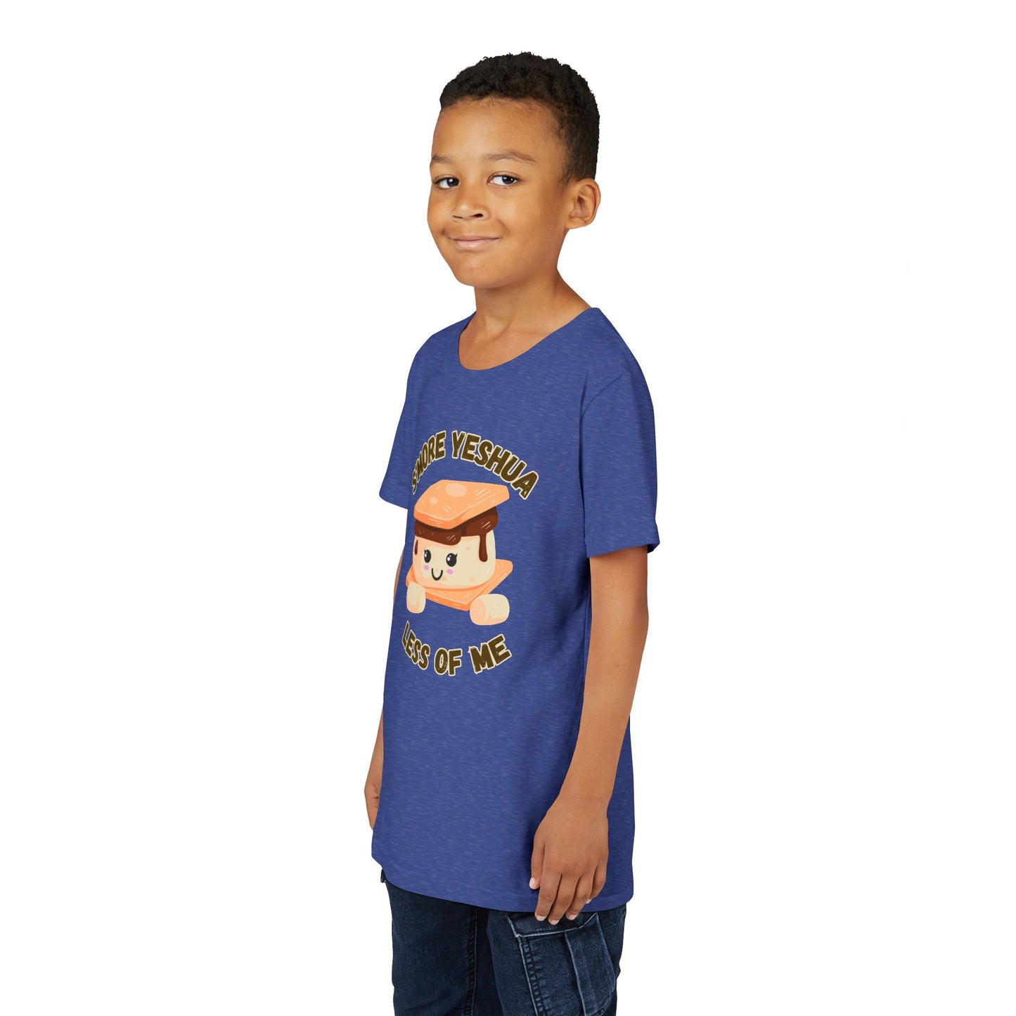 Youth T-Shirt - More Yeshua, Less of Me Shirt Cute S'mores for Sukkot