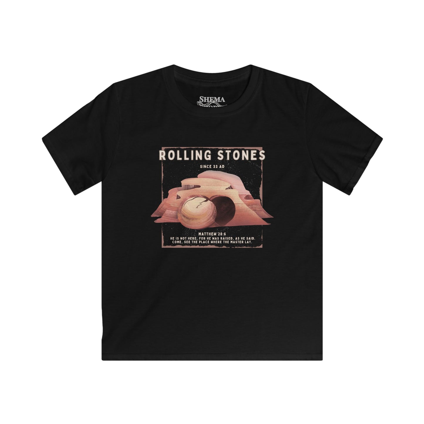 Youth Rolling Stones Since 33 AD Vintage Rock Shirt Desert Graphic Kid's Tee