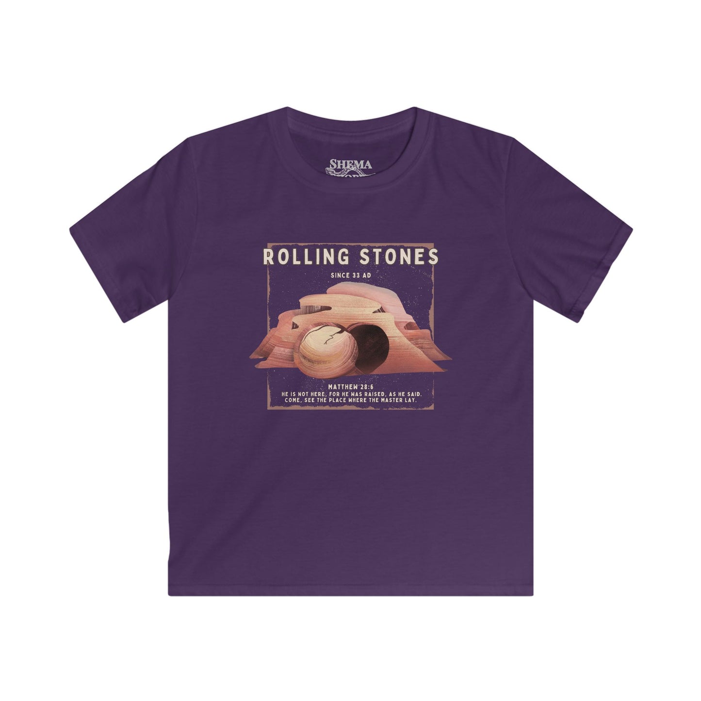 Youth Rolling Stones Since 33 AD Vintage Rock Shirt Desert Graphic Kid's Tee