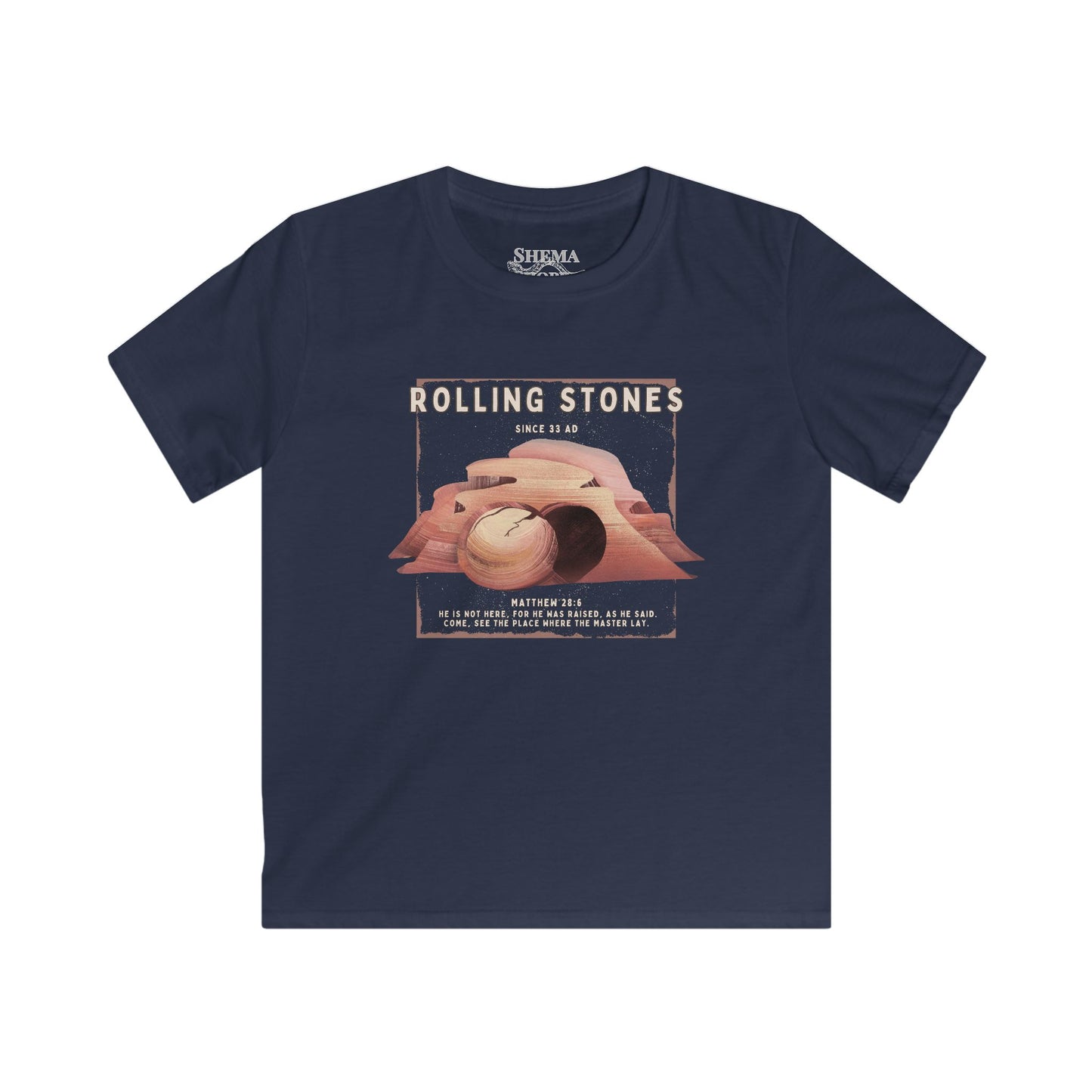Youth Rolling Stones Since 33 AD Vintage Rock Shirt Desert Graphic Kid's Tee