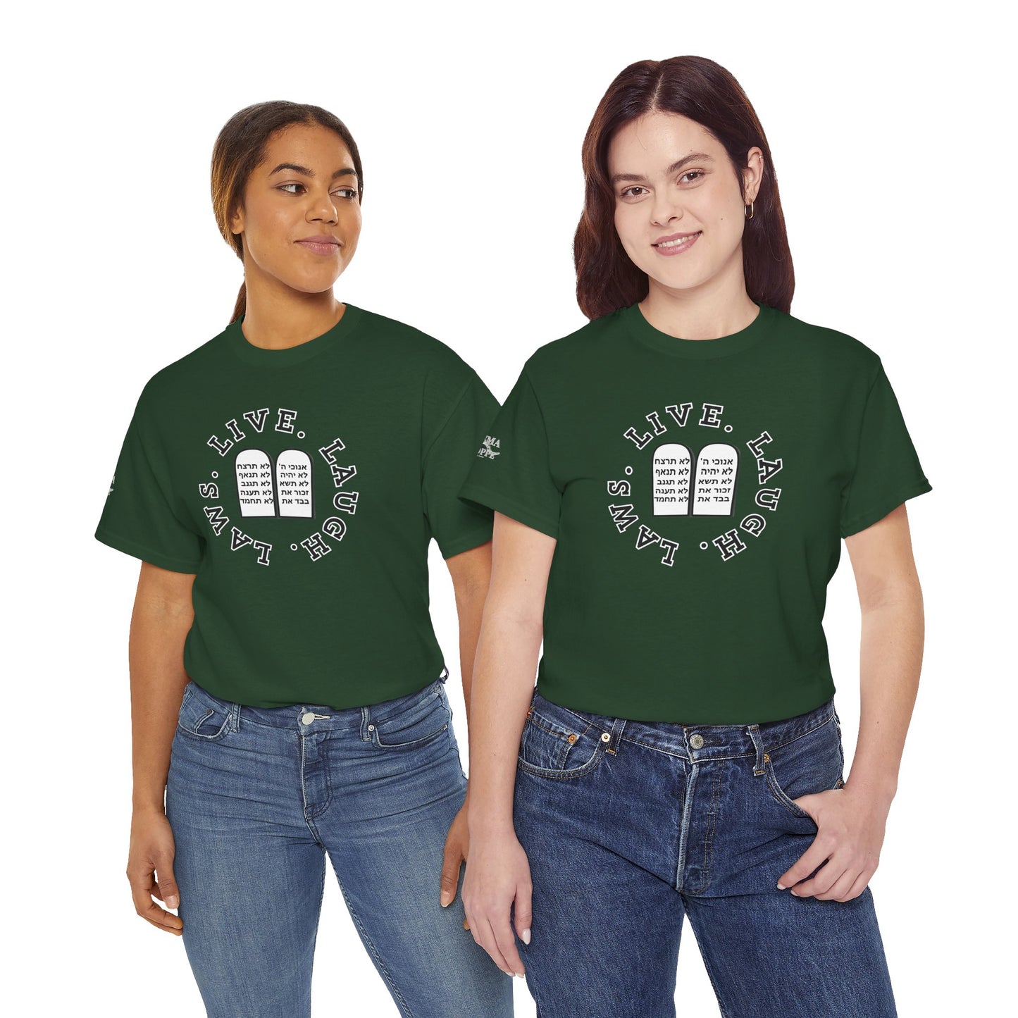 Live Laugh Laws T‑Shirt — Legal Humor Tee with Open Book Graphic